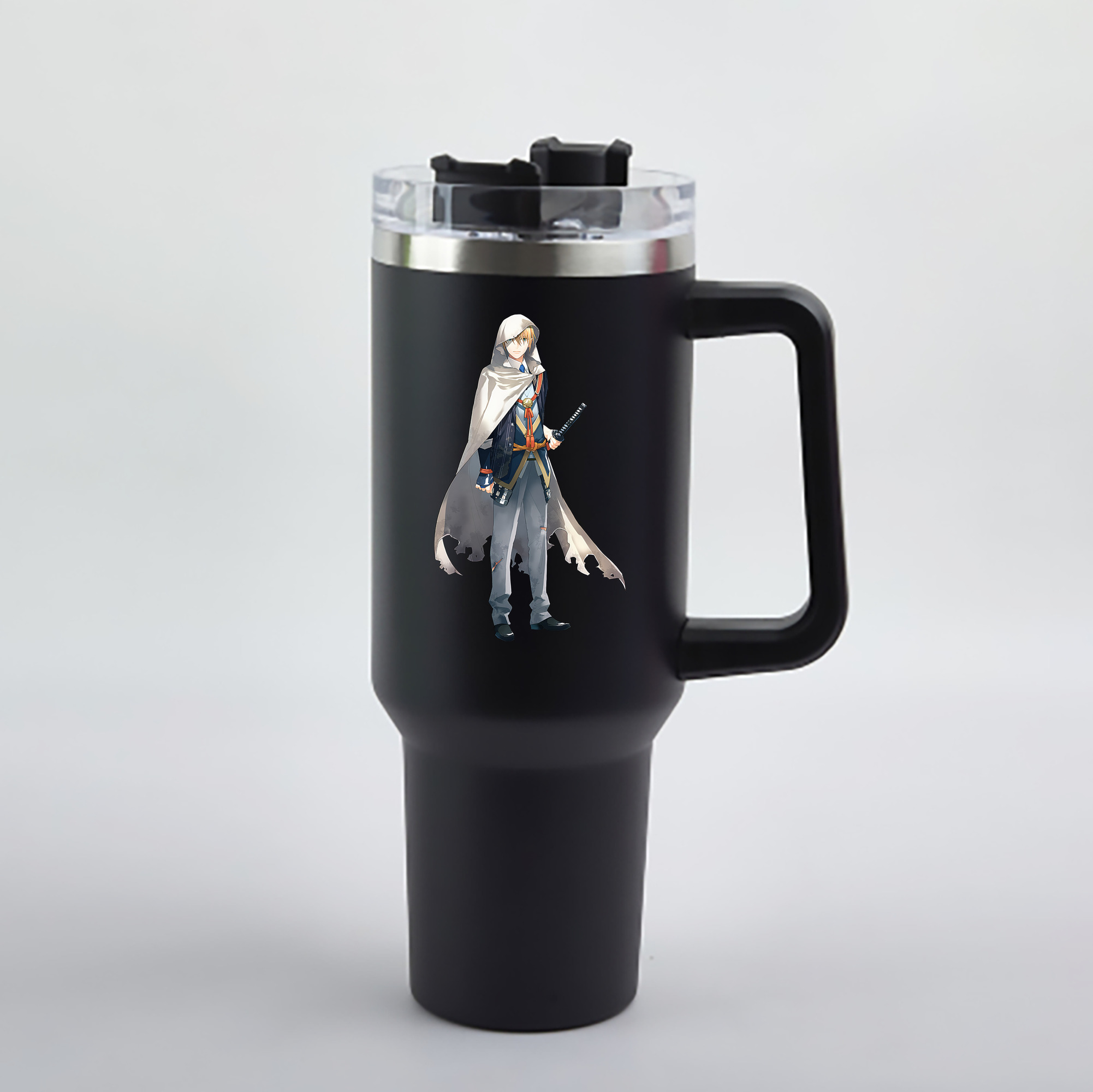 （画像用） 刀剣乱舞 Touken Ranbu 1200mL車用タンブラー - クリスタルステッカー（プラスチックストロー付き）