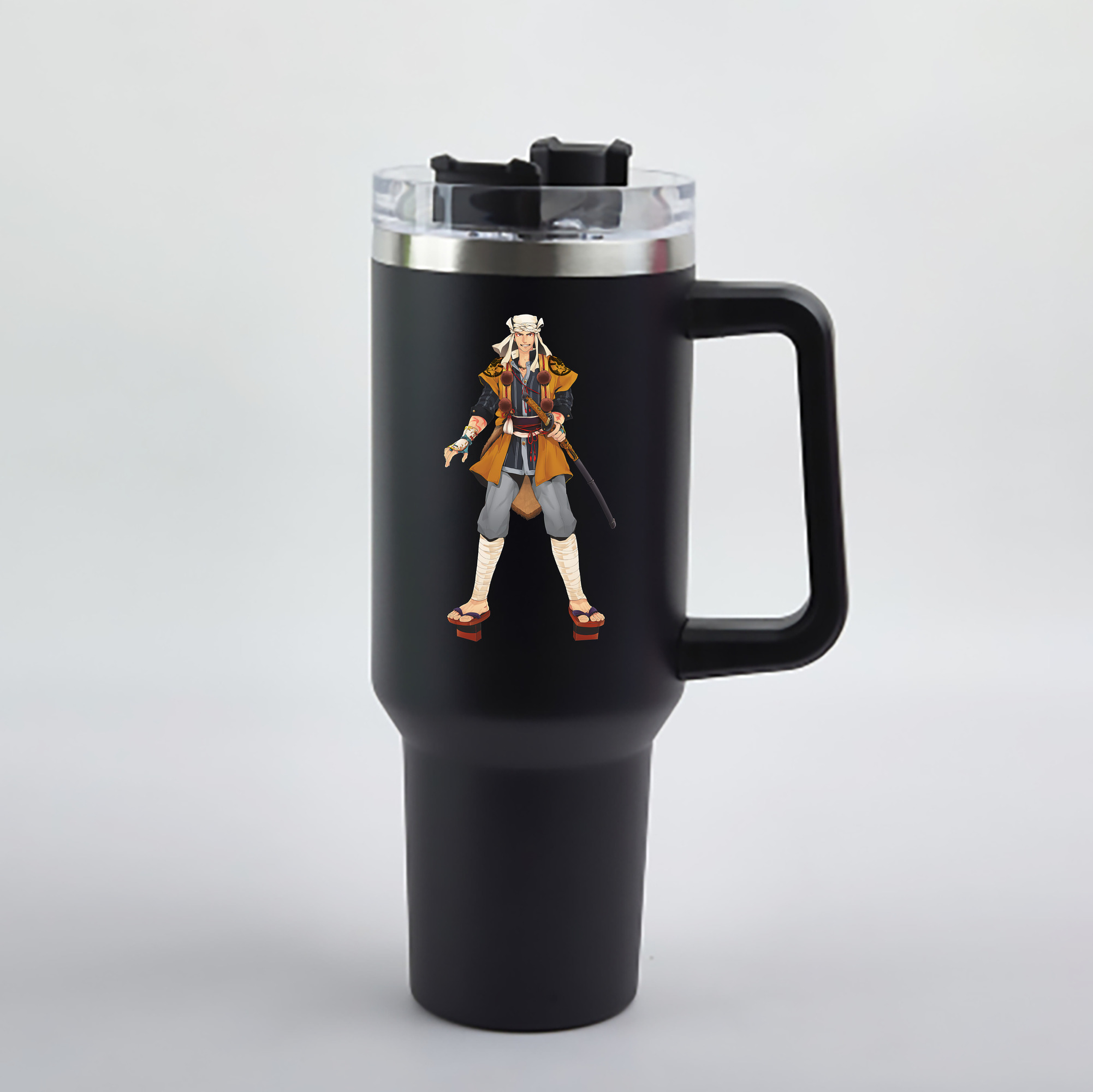 （画像用） 刀剣乱舞 Touken Ranbu 1200mL車用タンブラー - クリスタルステッカー（プラスチックストロー付き）