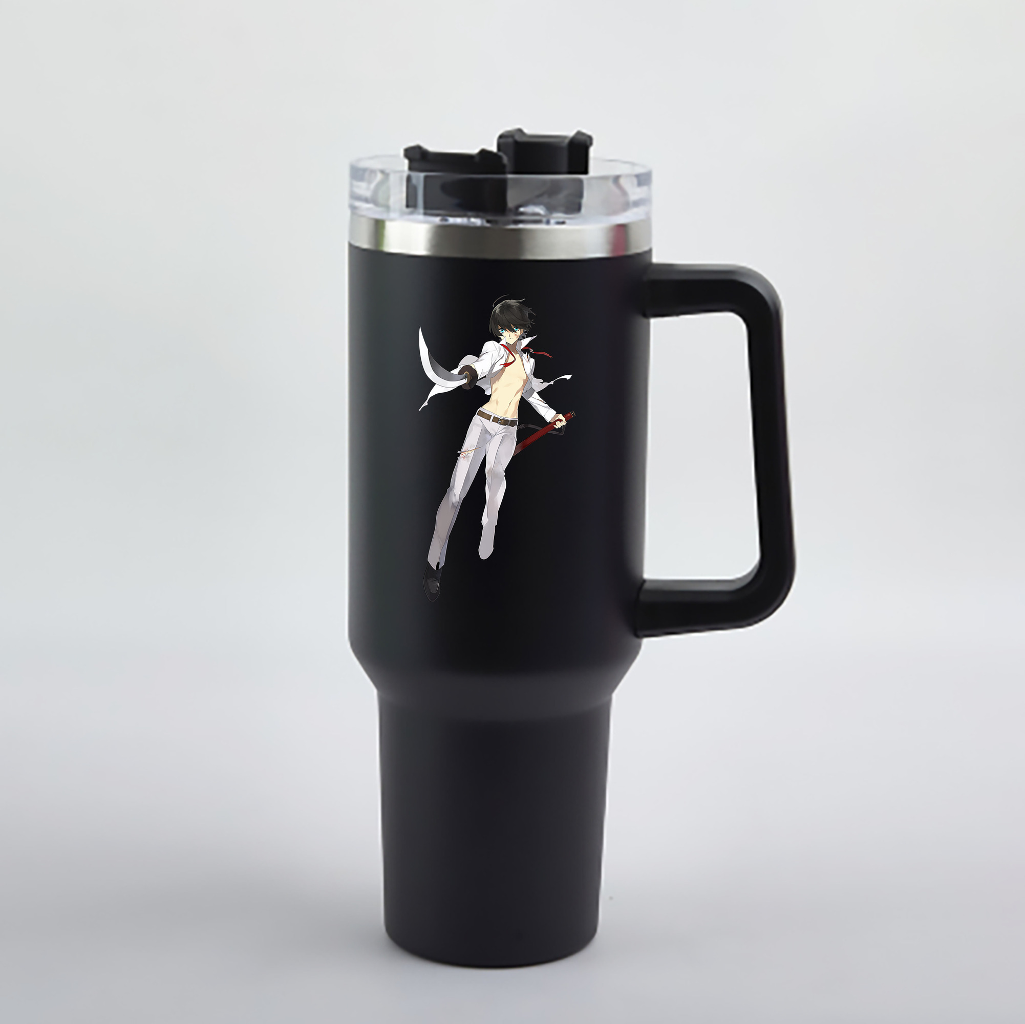 （画像用） 刀剣乱舞 Touken Ranbu 1200mL車用タンブラー - クリスタルステッカー（プラスチックストロー付き）