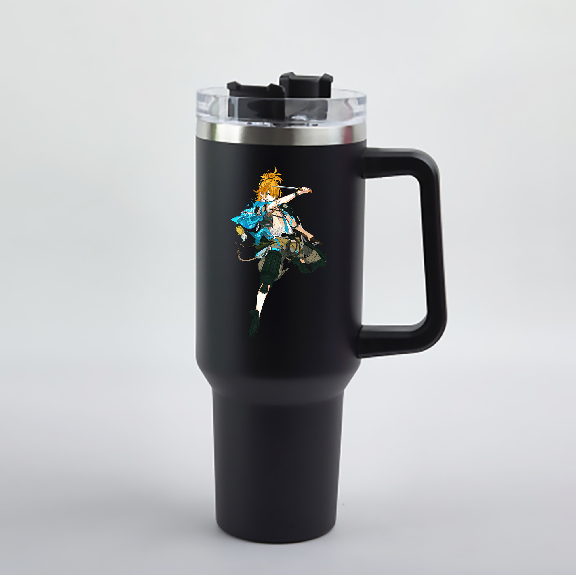 （画像用） 刀剣乱舞 Touken Ranbu 1200mL車用タンブラー - クリスタルステッカー（プラスチックストロー付き）