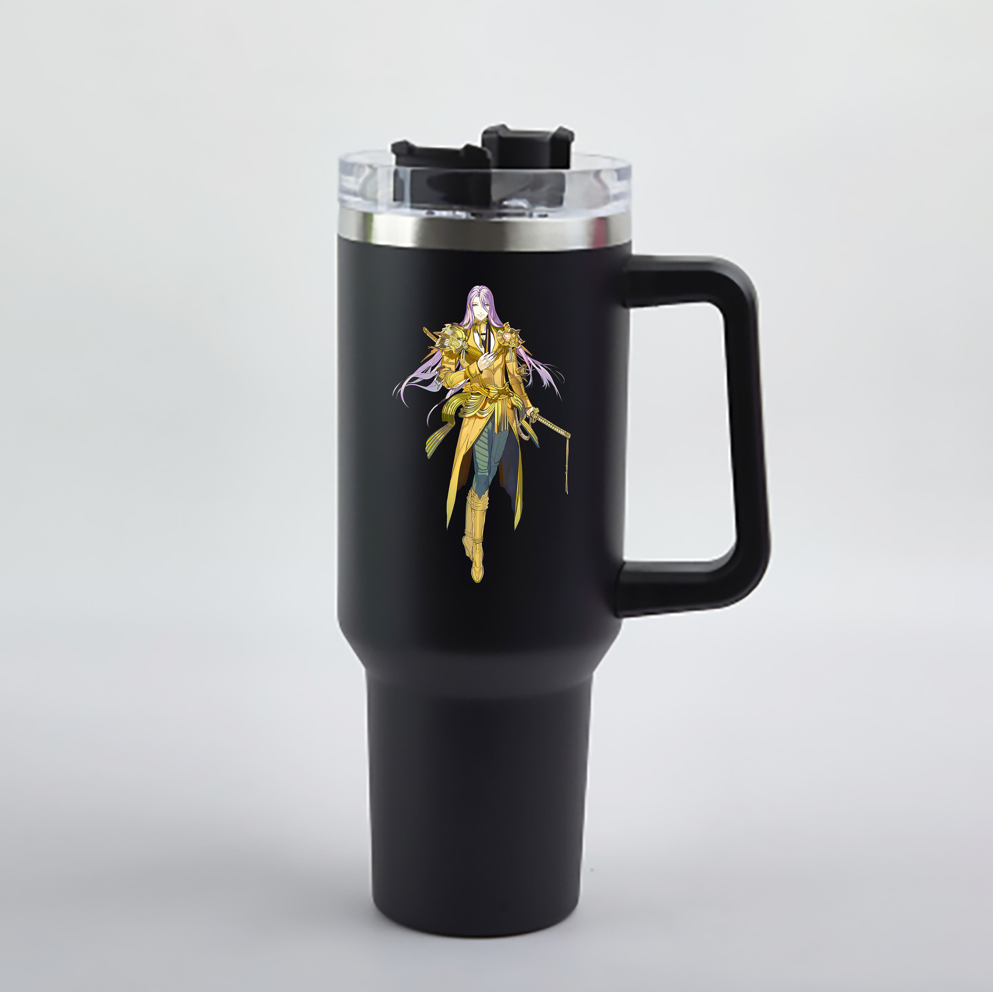 （画像用） 刀剣乱舞 Touken Ranbu 1200mL車用タンブラー - クリスタルステッカー（プラスチックストロー付き）