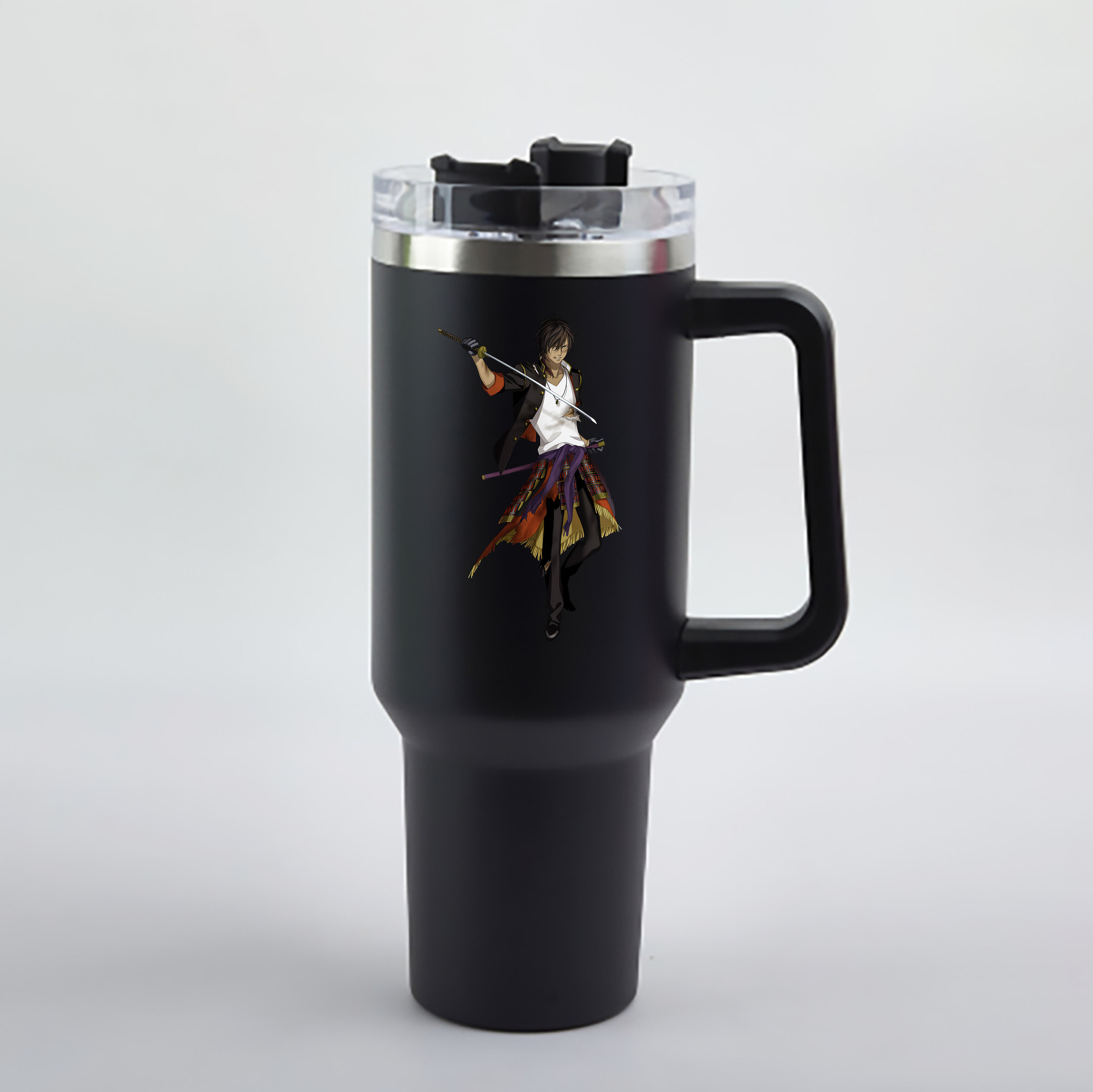 （画像用） 刀剣乱舞 Touken Ranbu 1200mL車用タンブラー - クリスタルステッカー（プラスチックストロー付き）