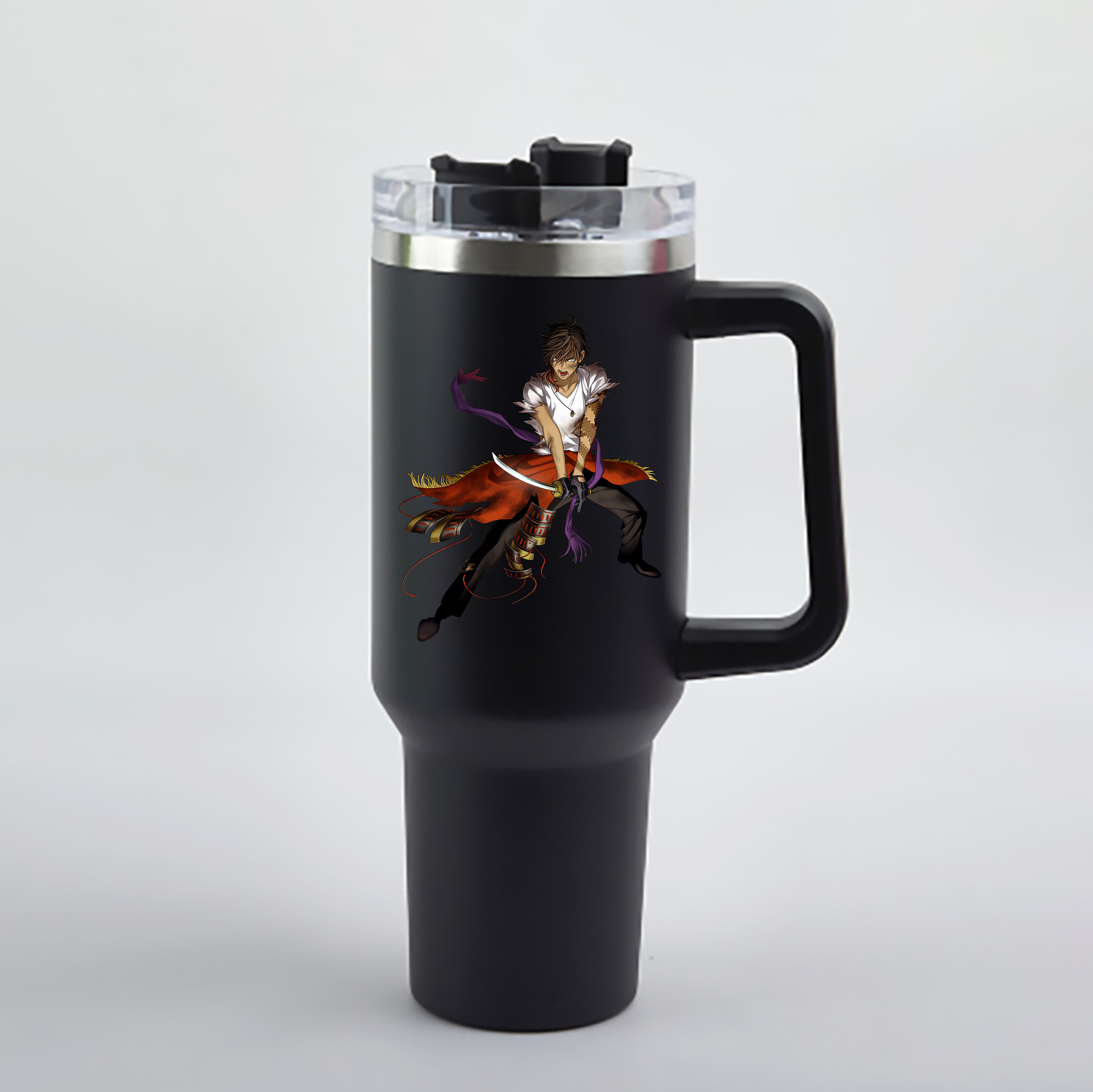 （画像用） 刀剣乱舞 Touken Ranbu 1200mL車用タンブラー - クリスタルステッカー（プラスチックストロー付き）