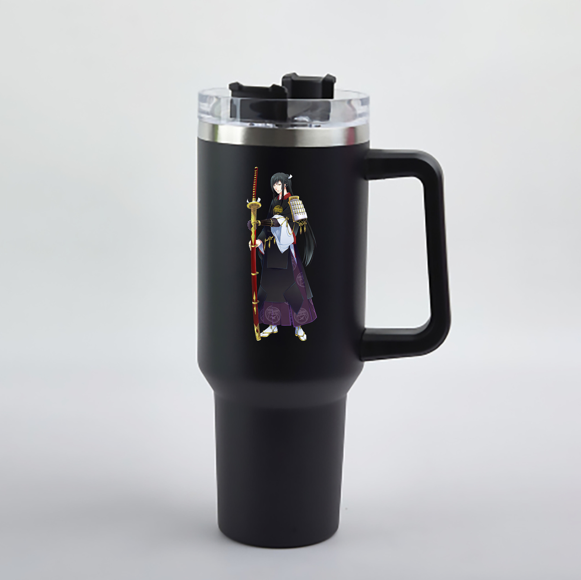 （画像用） 刀剣乱舞 Touken Ranbu 1200mL車用タンブラー - クリスタルステッカー（プラスチックストロー付き）