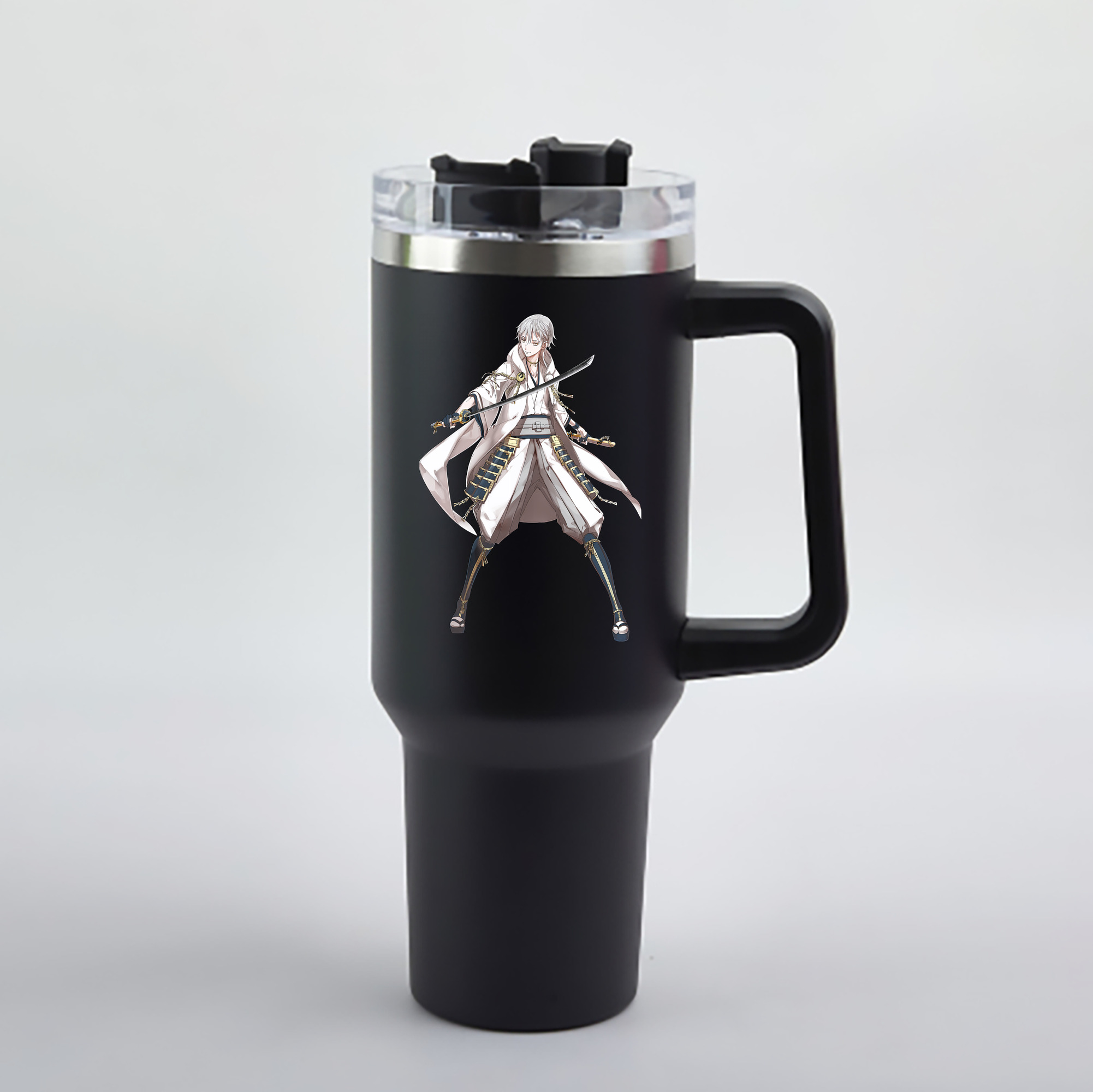 （画像用） 刀剣乱舞 Touken Ranbu 1200mL車用タンブラー - クリスタルステッカー（プラスチックストロー付き）