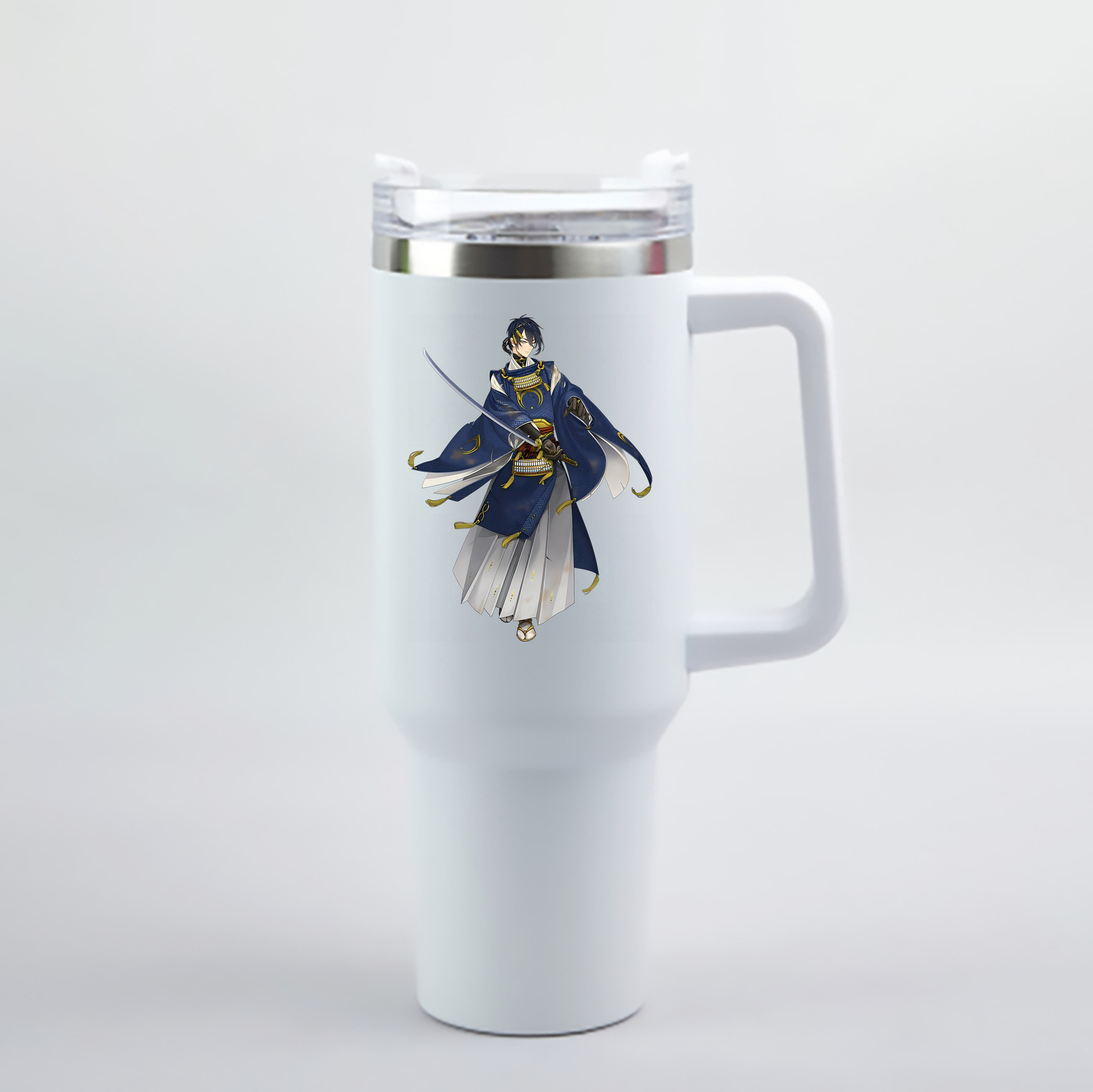 （画像用） 刀剣乱舞 Touken Ranbu 1200mL車用タンブラー - クリスタルステッカー（プラスチックストロー付き）