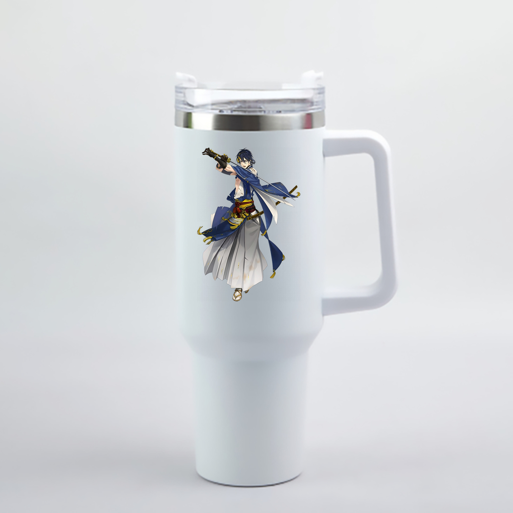 （画像用） 刀剣乱舞 Touken Ranbu 1200mL車用タンブラー - クリスタルステッカー（プラスチックストロー付き）