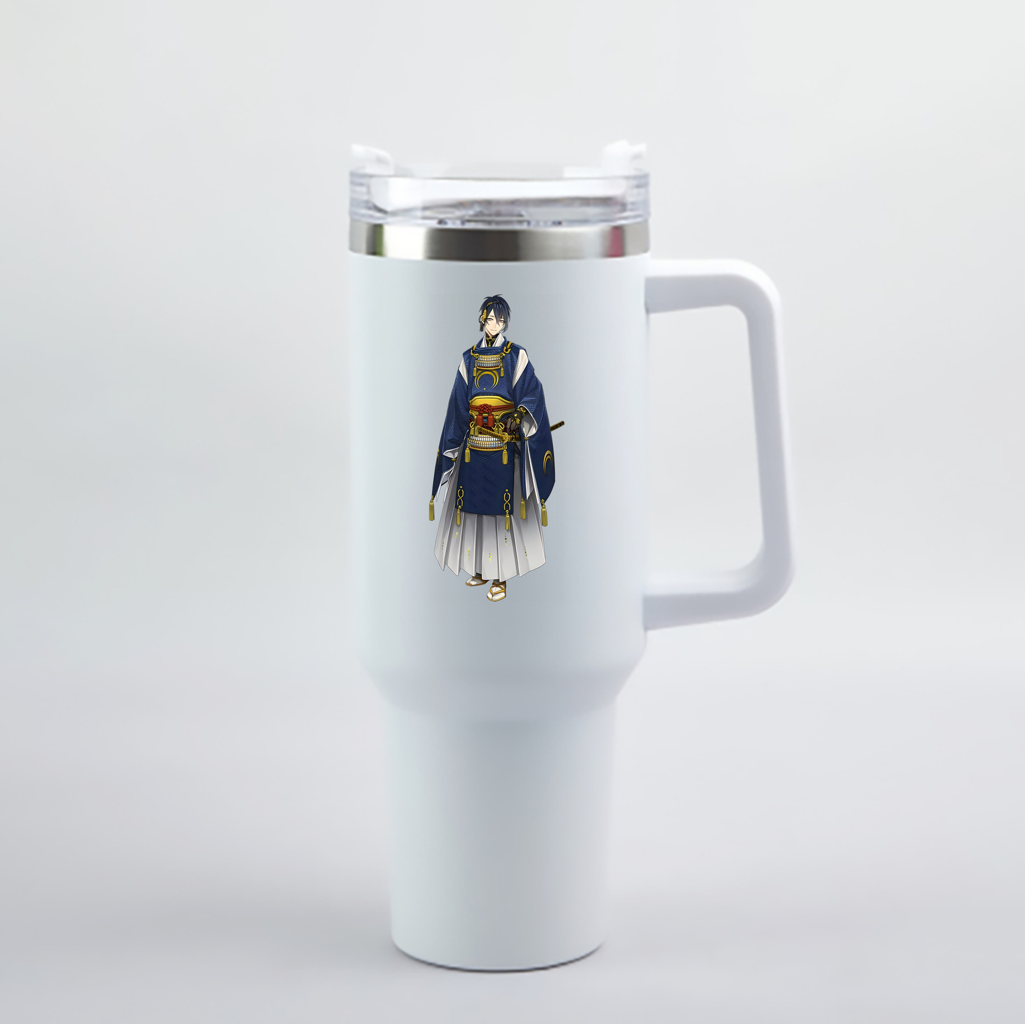 （画像用） 刀剣乱舞 Touken Ranbu 1200mL車用タンブラー - クリスタルステッカー（プラスチックストロー付き）