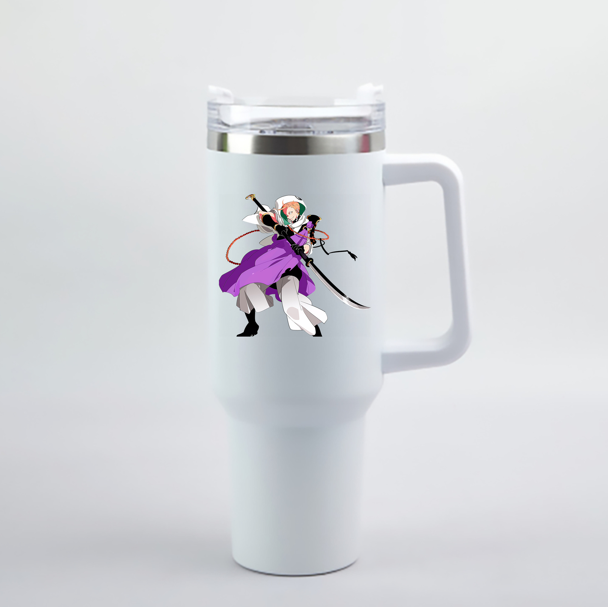 （画像用） 刀剣乱舞 Touken Ranbu 1200mL車用タンブラー - クリスタルステッカー（プラスチックストロー付き）