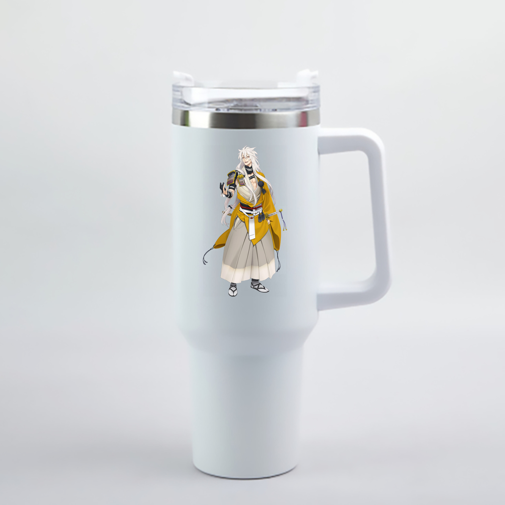 （画像用） 刀剣乱舞 Touken Ranbu 1200mL車用タンブラー - クリスタルステッカー（プラスチックストロー付き）