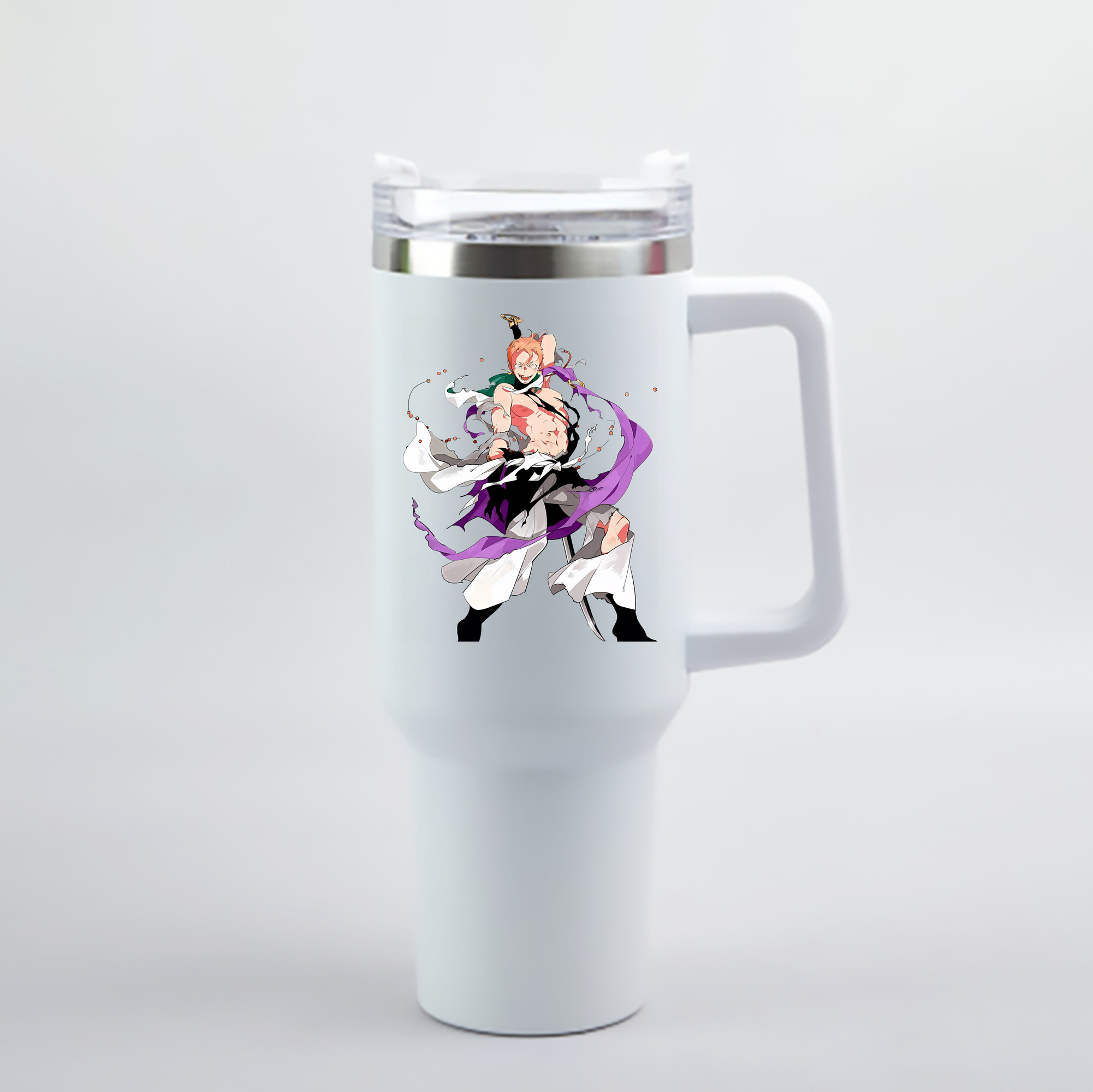 （画像用） 刀剣乱舞 Touken Ranbu 1200mL車用タンブラー - クリスタルステッカー（プラスチックストロー付き）