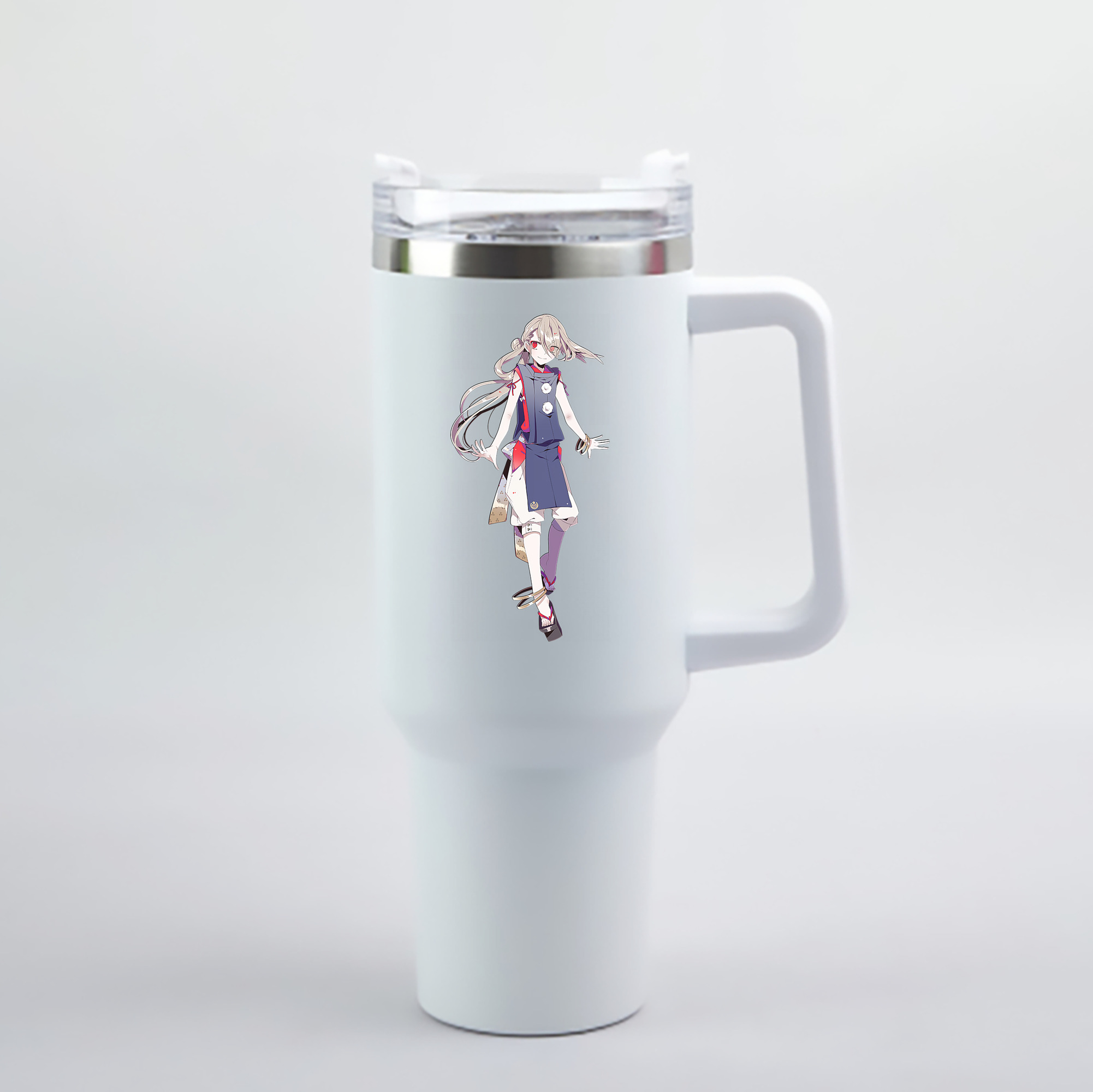 （画像用） 刀剣乱舞 Touken Ranbu 1200mL車用タンブラー - クリスタルステッカー（プラスチックストロー付き）