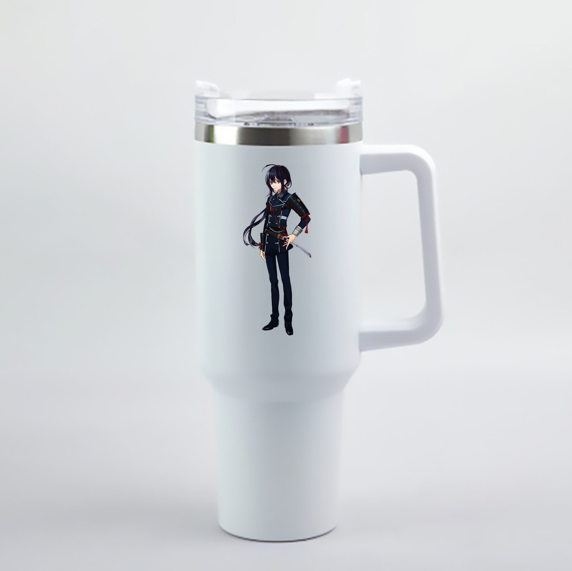 （画像用） 刀剣乱舞 Touken Ranbu 1200mL車用タンブラー - クリスタルステッカー（プラスチックストロー付き）