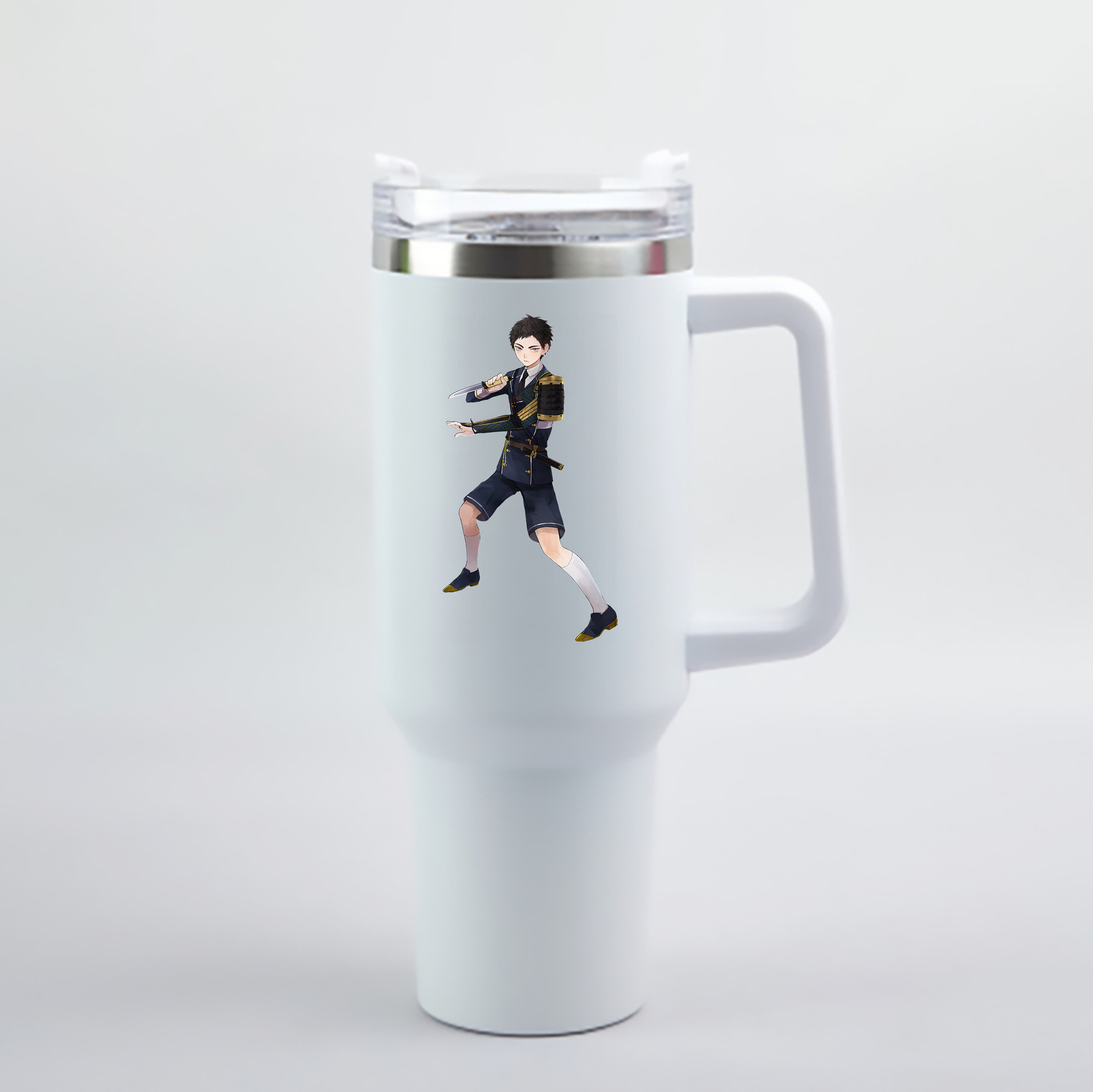 （画像用） 刀剣乱舞 Touken Ranbu 1200mL車用タンブラー - クリスタルステッカー（プラスチックストロー付き）