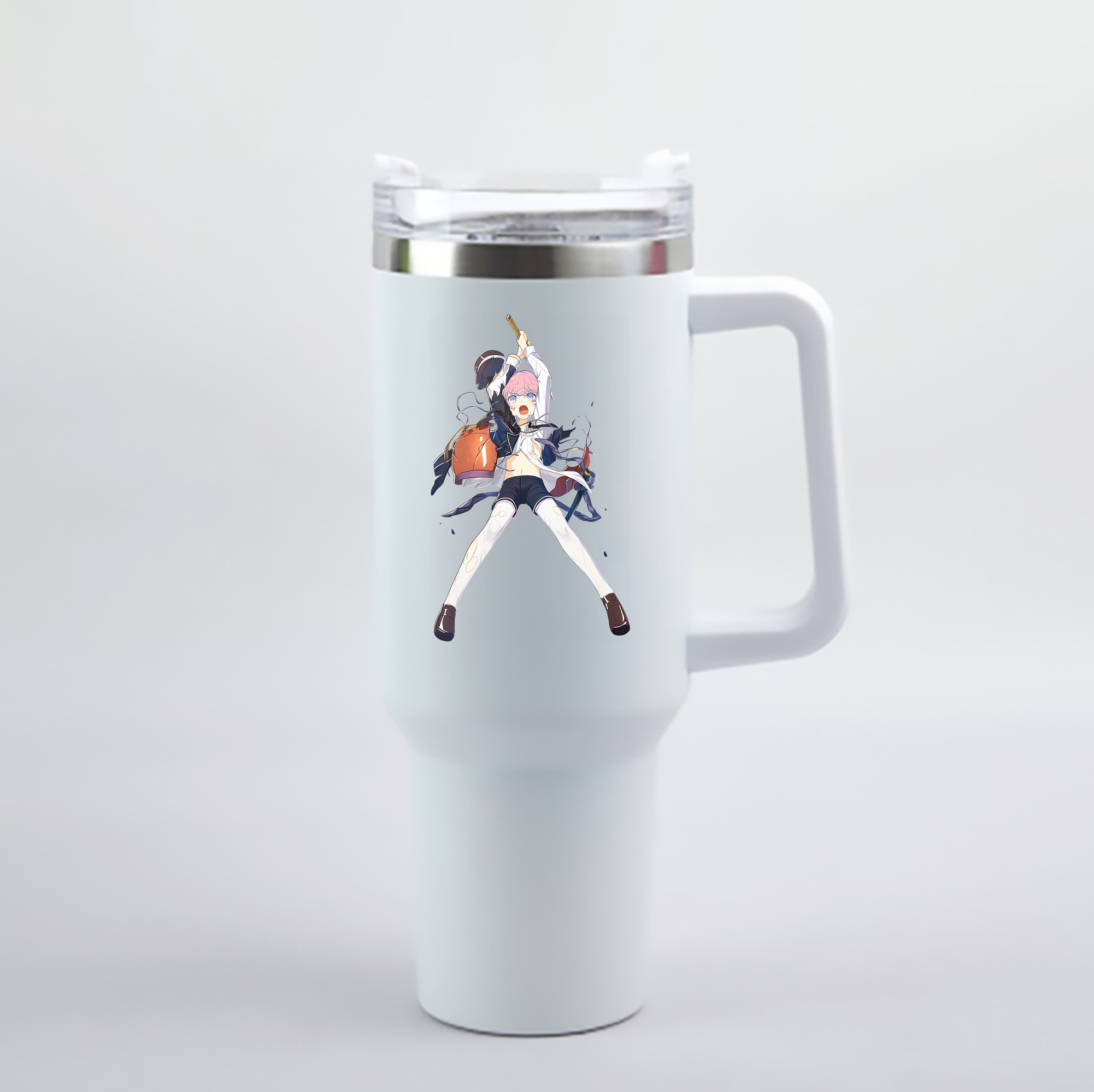 （画像用） 刀剣乱舞 Touken Ranbu 1200mL車用タンブラー - クリスタルステッカー（プラスチックストロー付き）