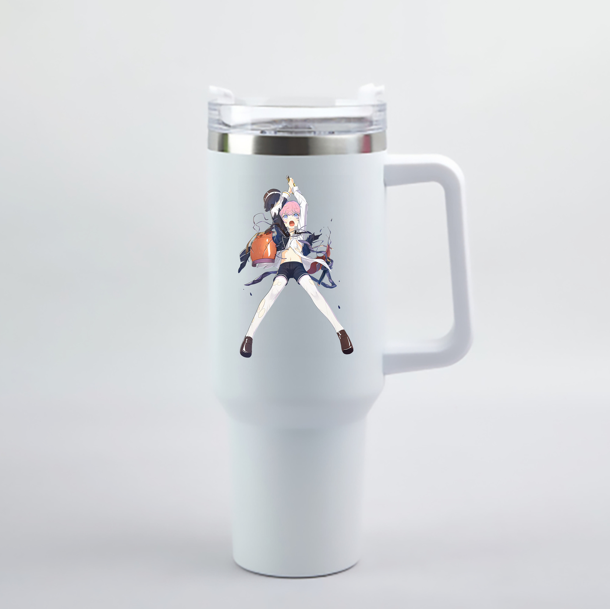 （画像用） 刀剣乱舞 Touken Ranbu 1200mL車用タンブラー - クリスタルステッカー（プラスチックストロー付き）