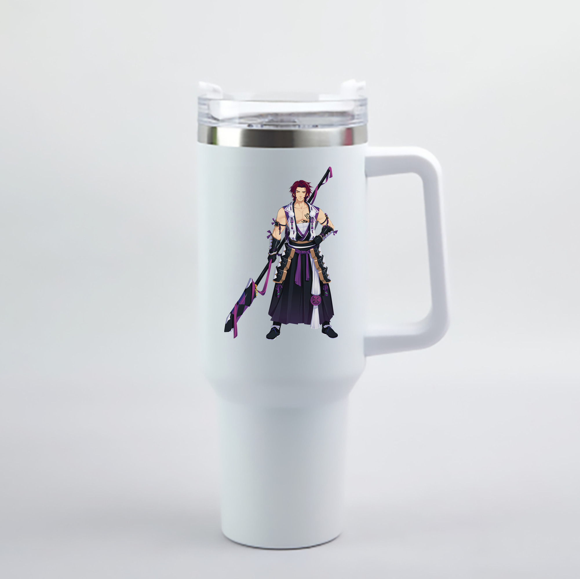 （画像用） 刀剣乱舞 Touken Ranbu 1200mL車用タンブラー - クリスタルステッカー（プラスチックストロー付き）