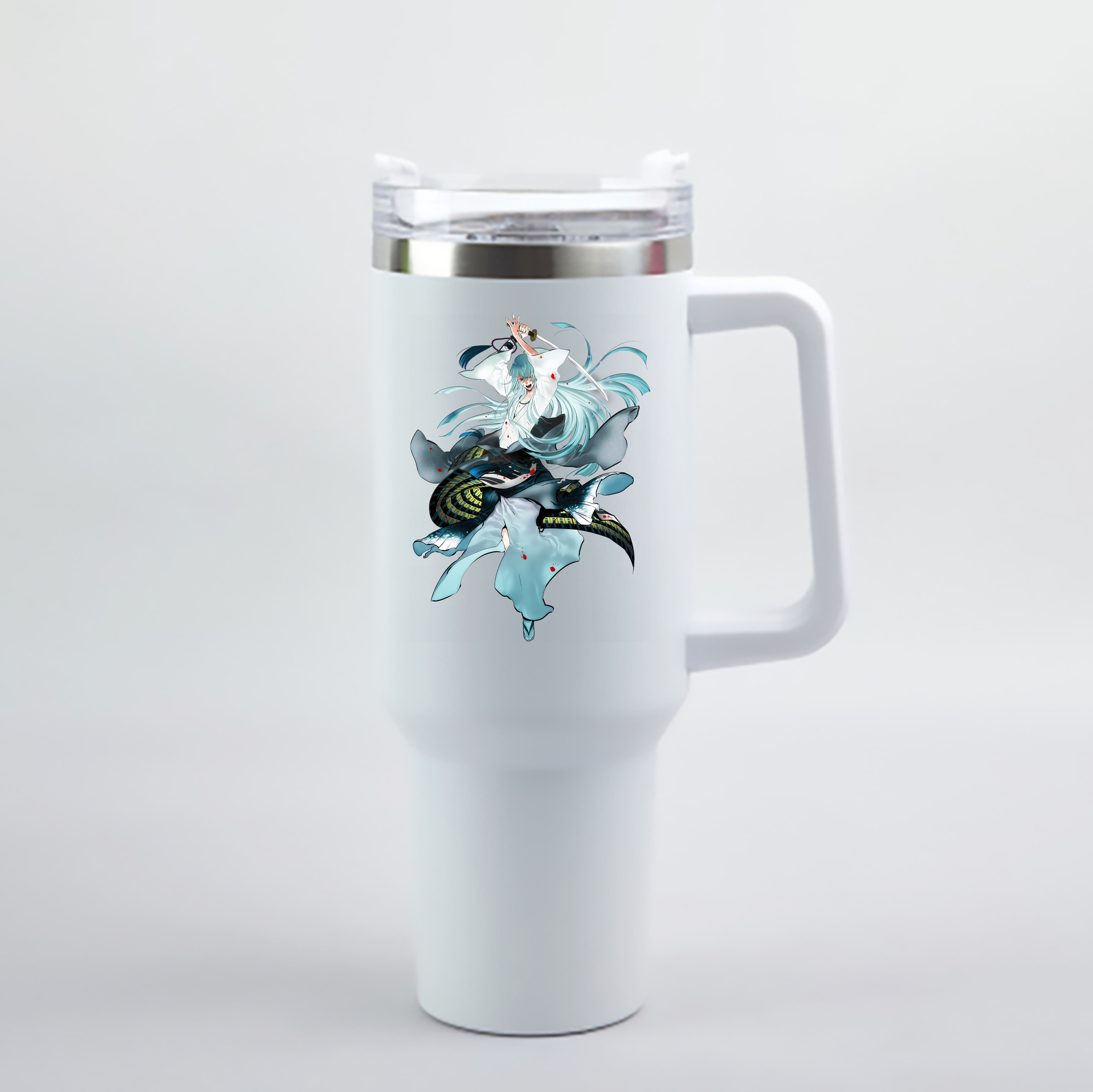 （画像用） 刀剣乱舞 Touken Ranbu 1200mL車用タンブラー - クリスタルステッカー（プラスチックストロー付き）