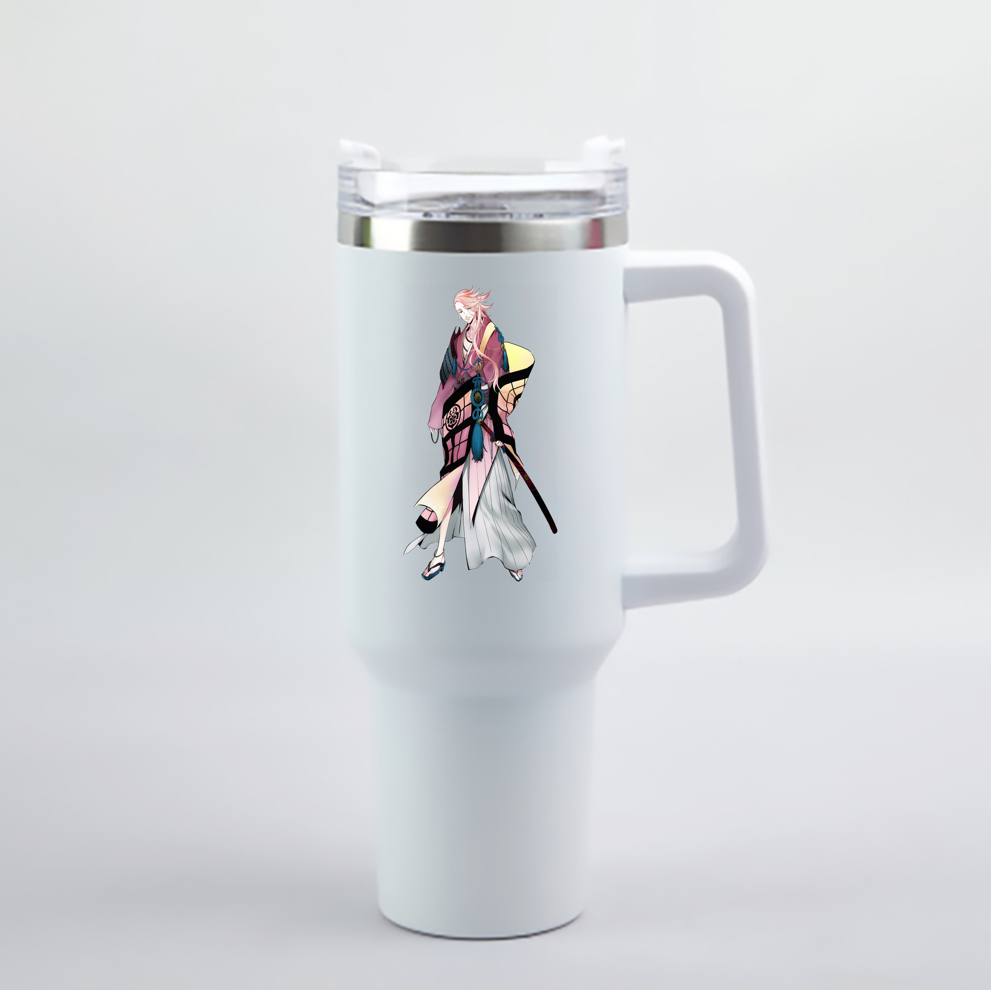 （画像用） 刀剣乱舞 Touken Ranbu 1200mL車用タンブラー - クリスタルステッカー（プラスチックストロー付き）