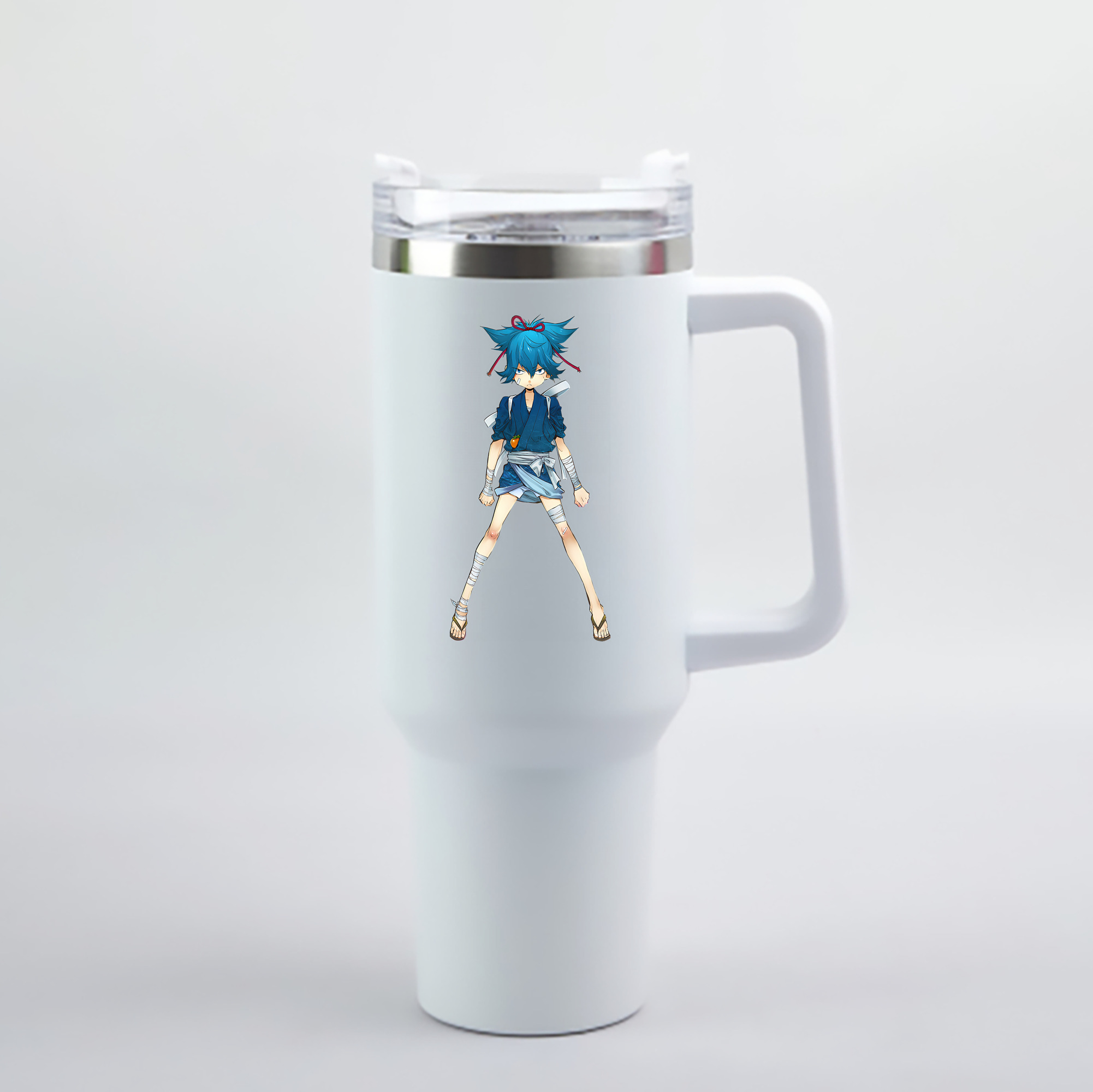 （画像用） 刀剣乱舞 Touken Ranbu 1200mL車用タンブラー - クリスタルステッカー（プラスチックストロー付き）