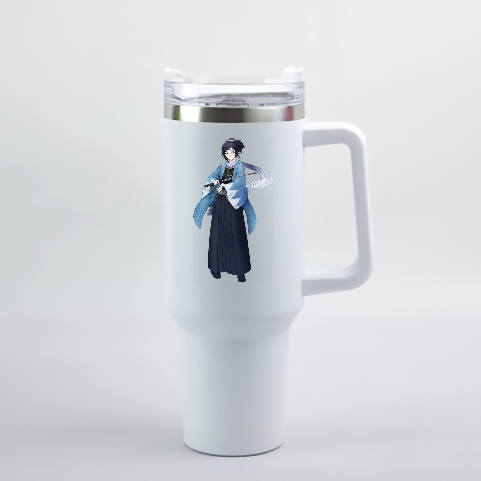 （画像用） 刀剣乱舞 Touken Ranbu 1200mL車用タンブラー - クリスタルステッカー（プラスチックストロー付き）