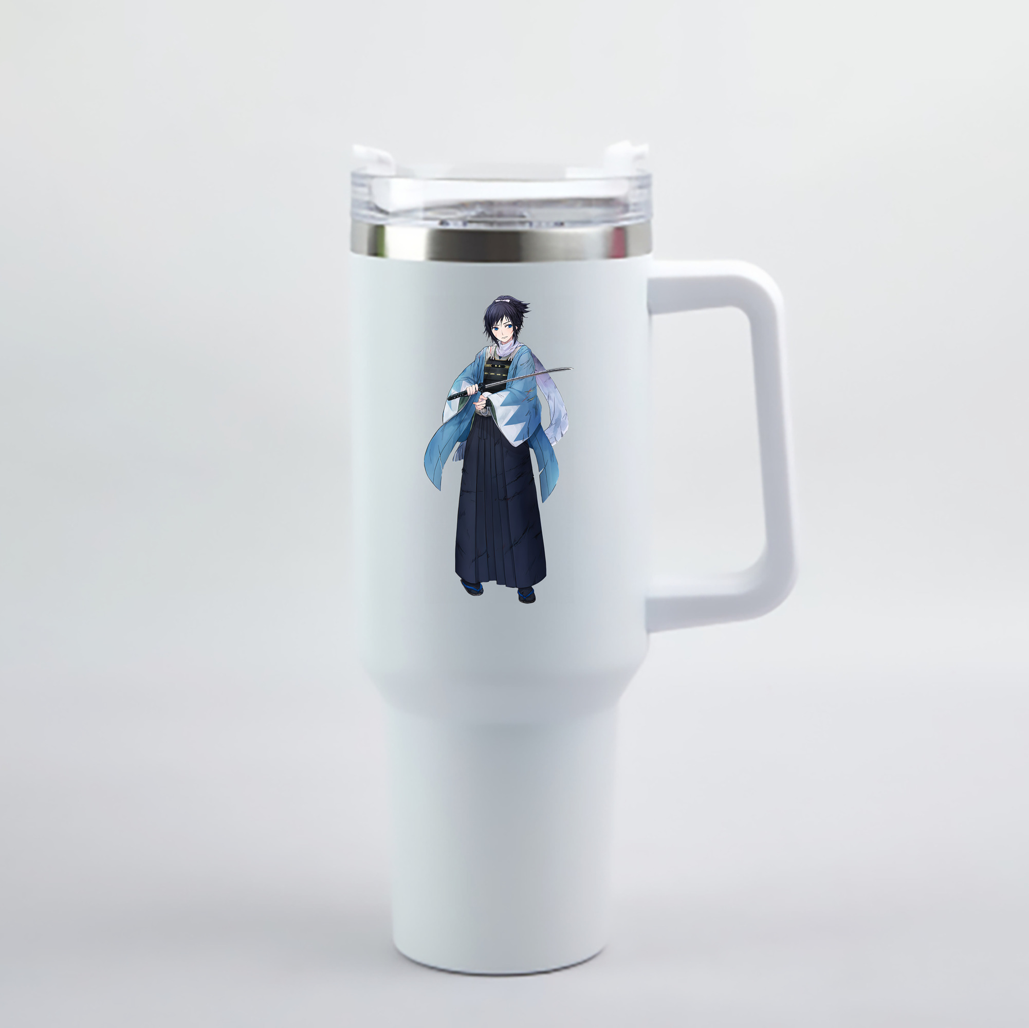 （画像用） 刀剣乱舞 Touken Ranbu 1200mL車用タンブラー - クリスタルステッカー（プラスチックストロー付き）