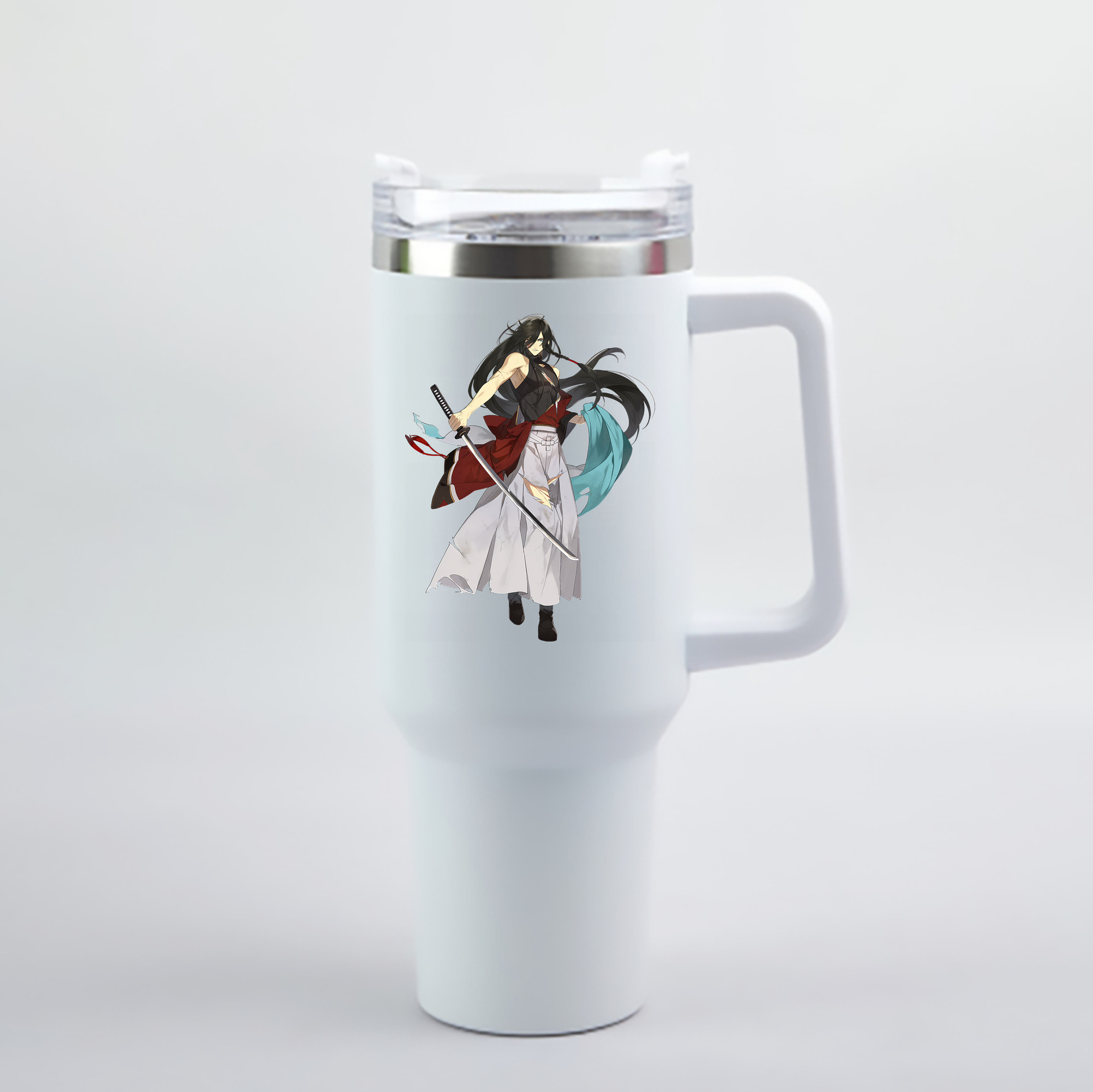 （画像用） 刀剣乱舞 Touken Ranbu 1200mL車用タンブラー - クリスタルステッカー（プラスチックストロー付き）