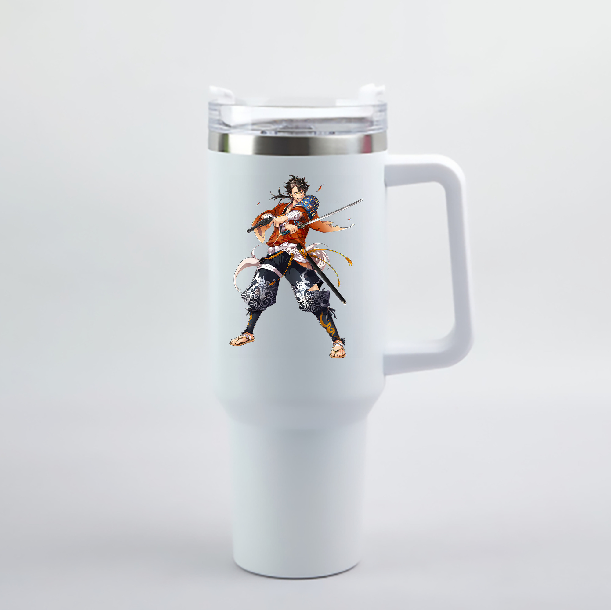 （画像用） 刀剣乱舞 Touken Ranbu 1200mL車用タンブラー - クリスタルステッカー（プラスチックストロー付き）
