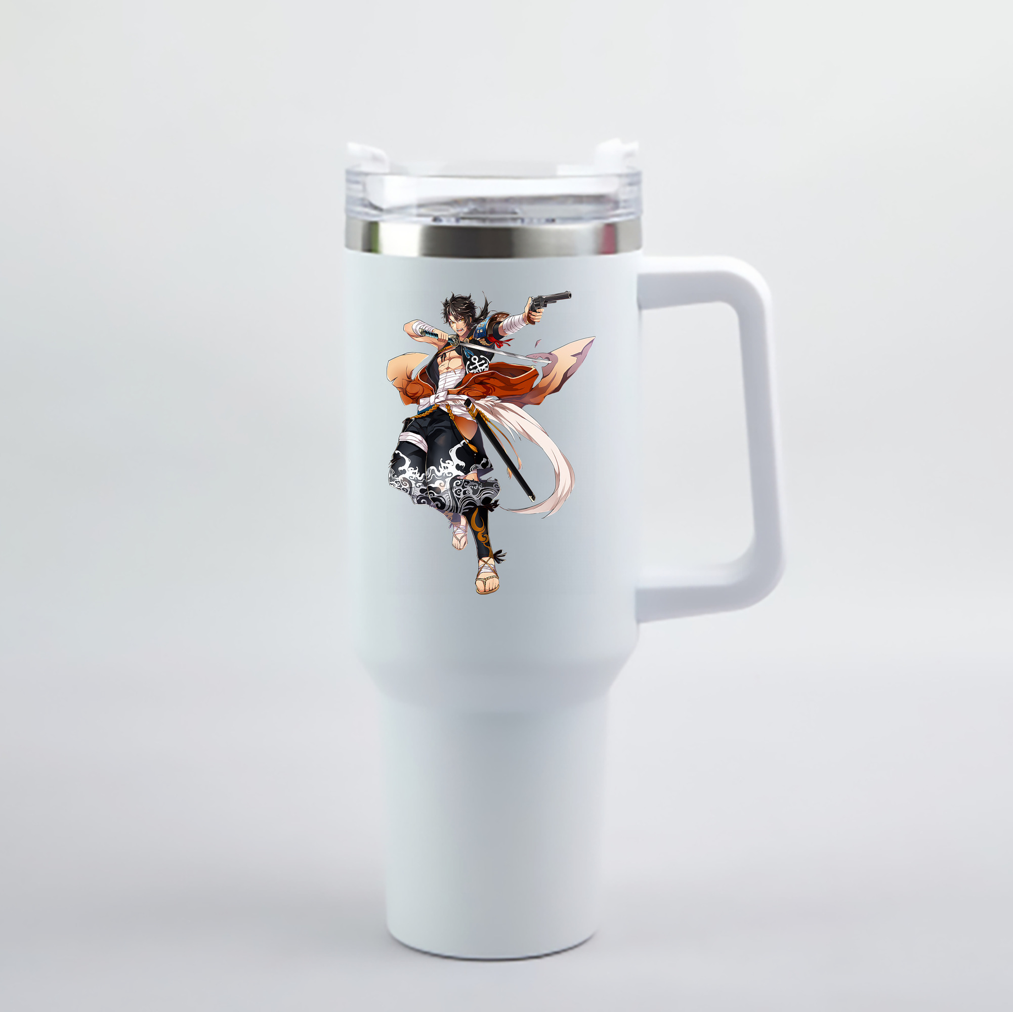 （画像用） 刀剣乱舞 Touken Ranbu 1200mL車用タンブラー - クリスタルステッカー（プラスチックストロー付き）
