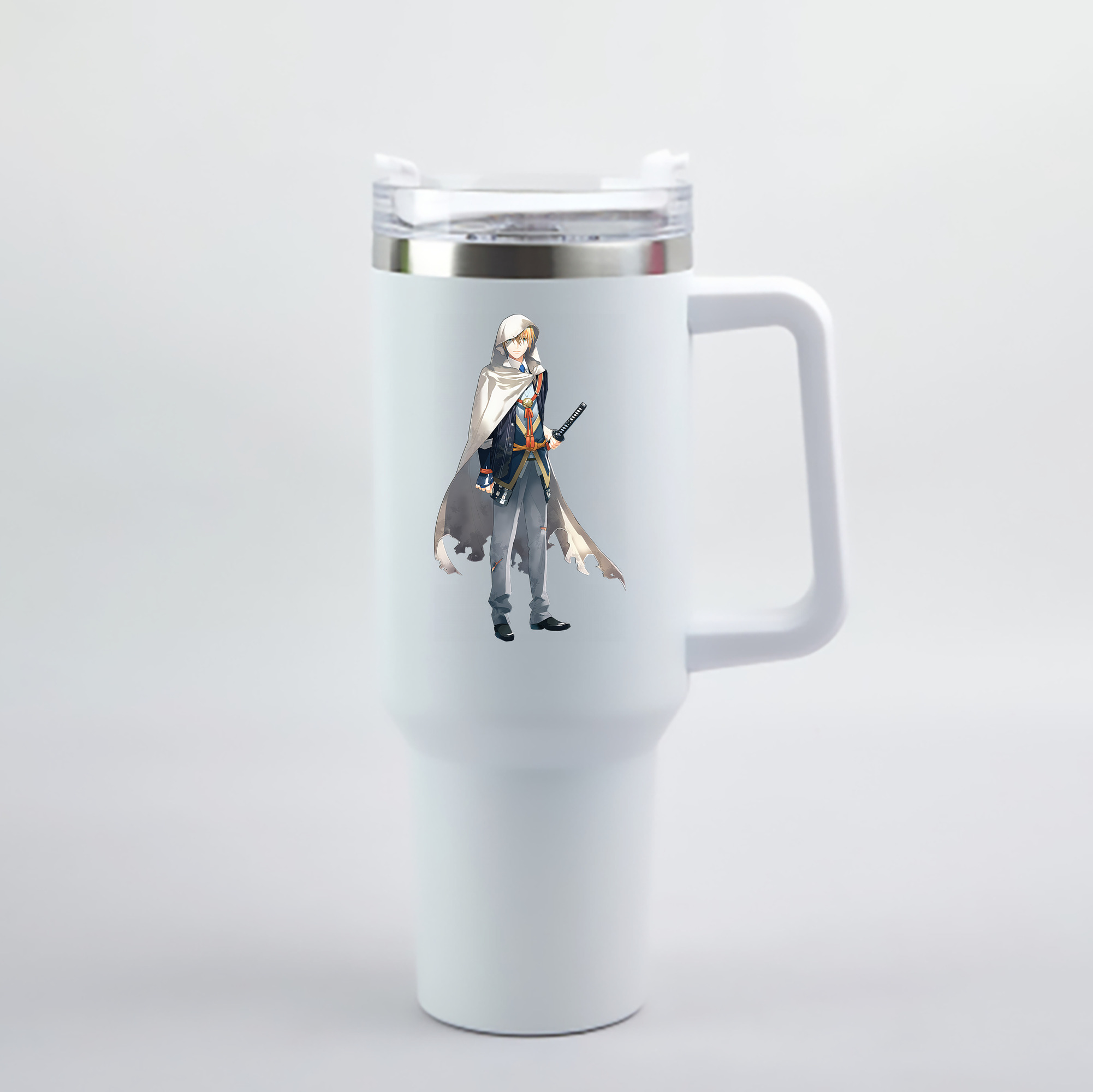 （画像用） 刀剣乱舞 Touken Ranbu 1200mL車用タンブラー - クリスタルステッカー（プラスチックストロー付き）