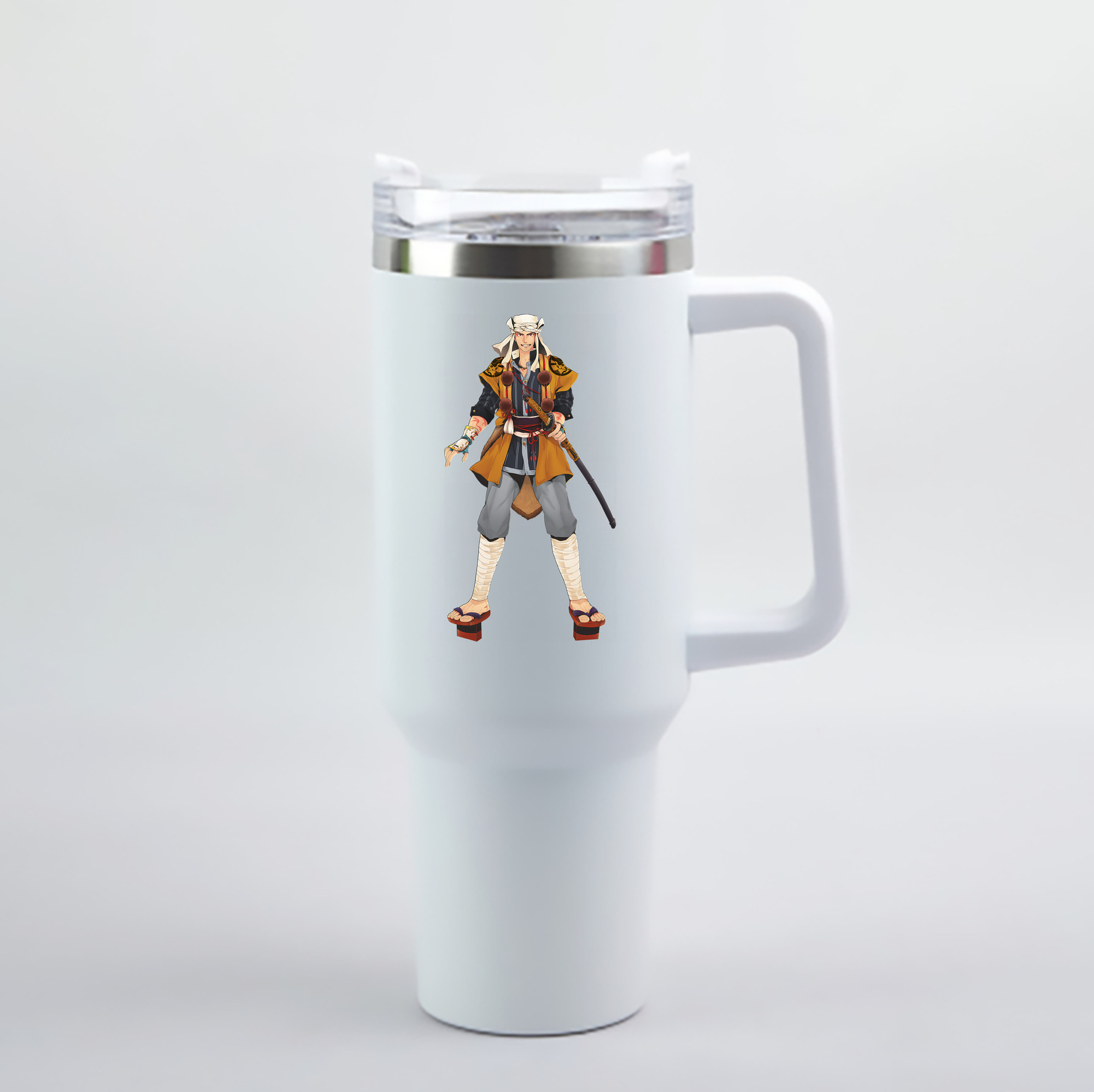 （画像用） 刀剣乱舞 Touken Ranbu 1200mL車用タンブラー - クリスタルステッカー（プラスチックストロー付き）
