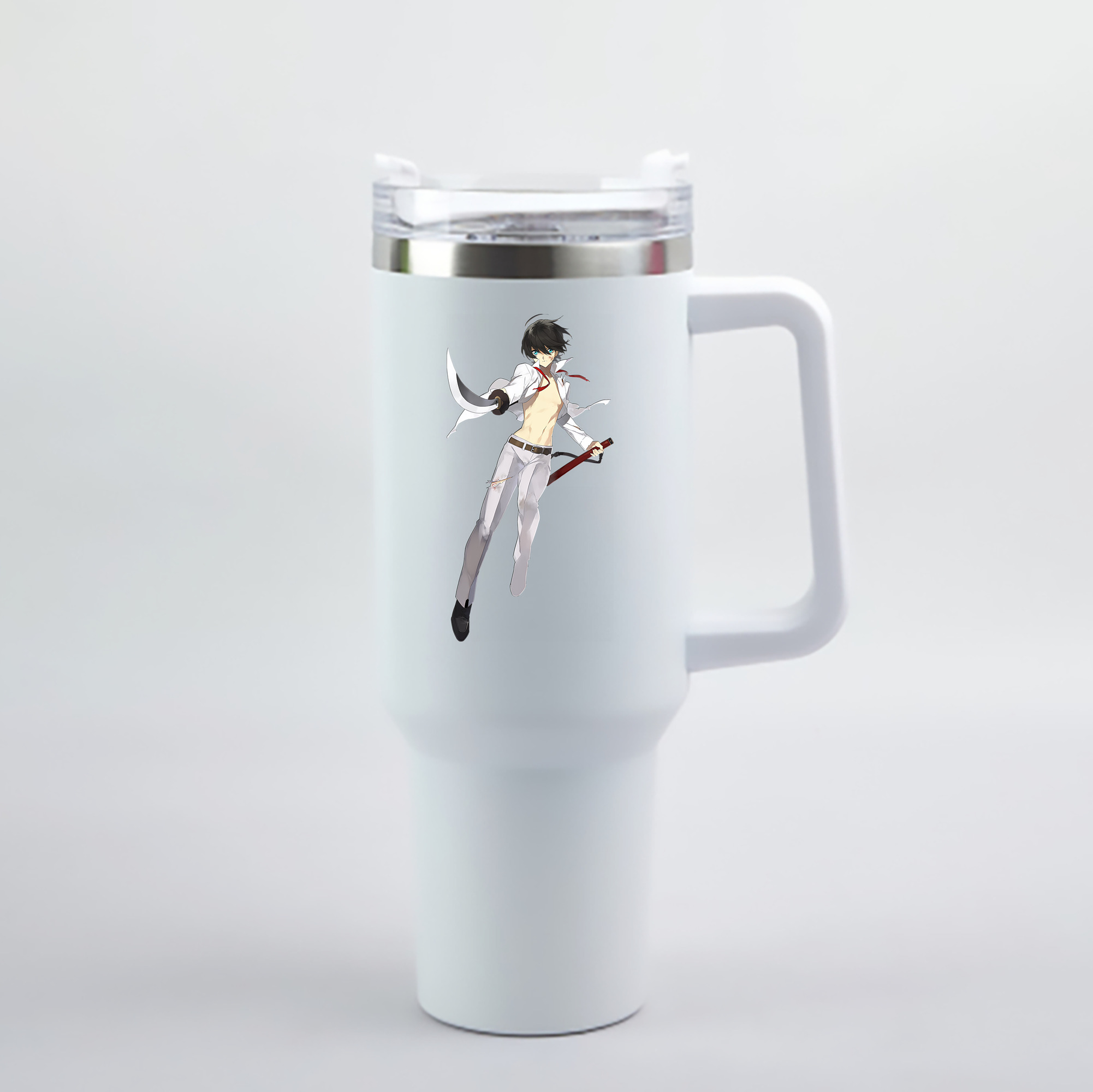 （画像用） 刀剣乱舞 Touken Ranbu 1200mL車用タンブラー - クリスタルステッカー（プラスチックストロー付き）