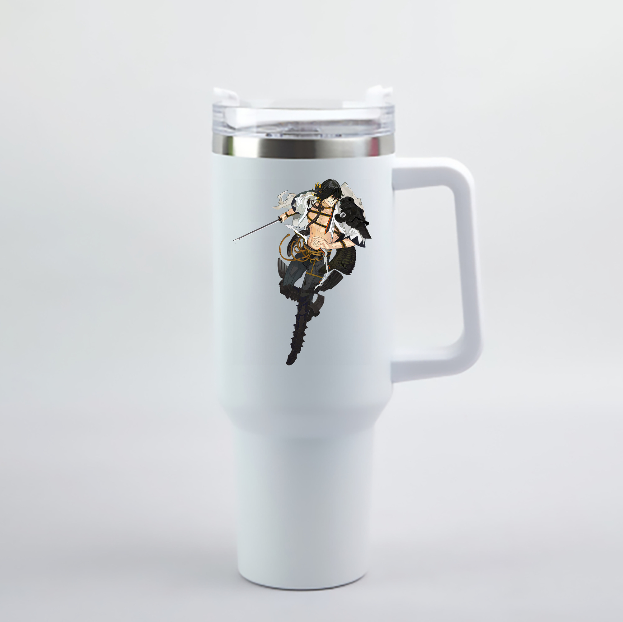 （画像用） 刀剣乱舞 Touken Ranbu 1200mL車用タンブラー - クリスタルステッカー（プラスチックストロー付き）