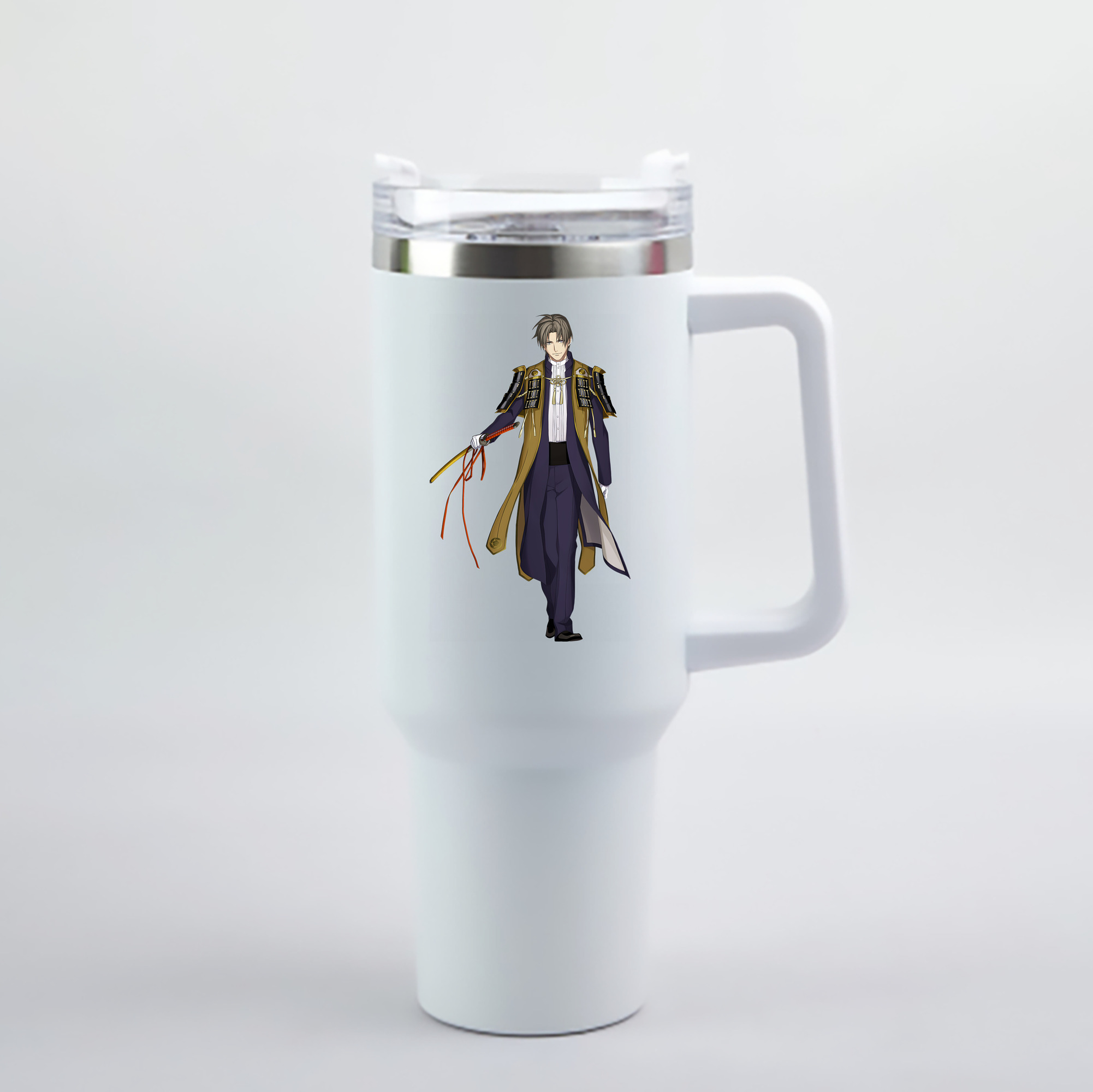 （画像用） 刀剣乱舞 Touken Ranbu 1200mL車用タンブラー - クリスタルステッカー（プラスチックストロー付き）