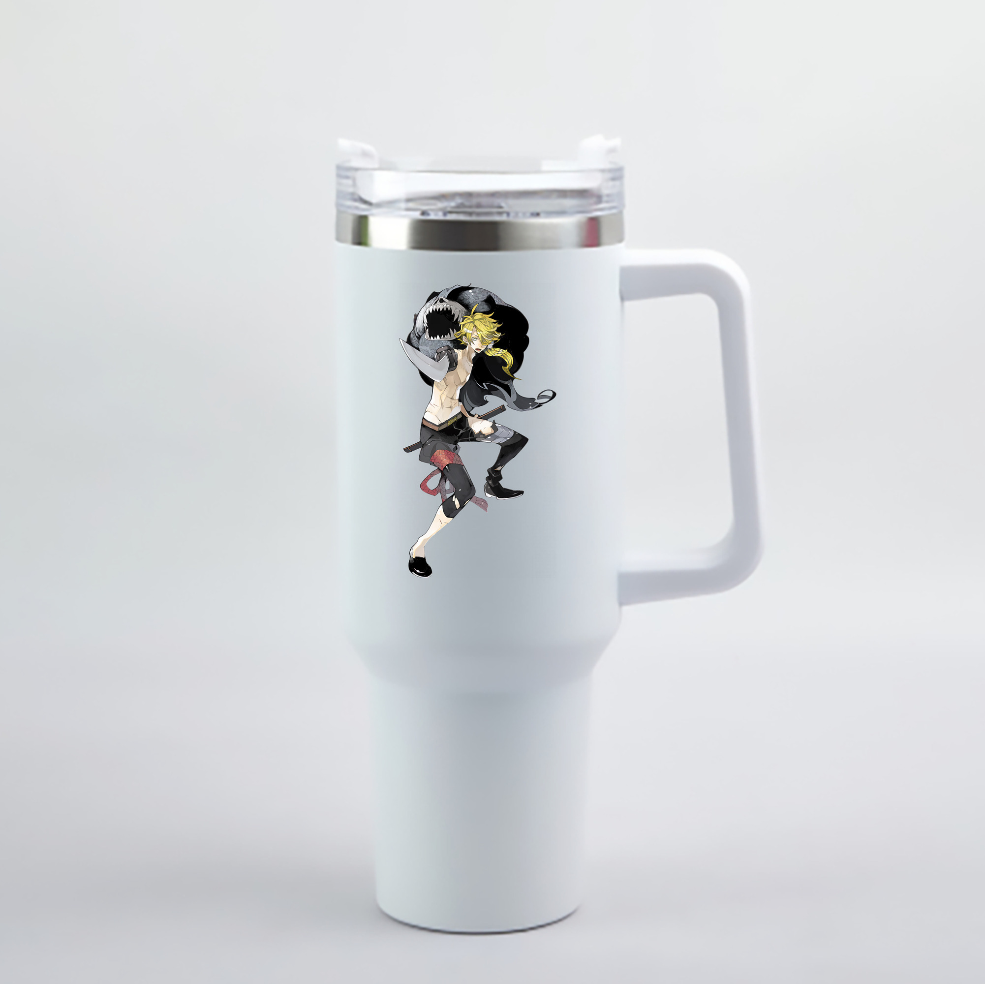 （画像用） 刀剣乱舞 Touken Ranbu 1200mL車用タンブラー - クリスタルステッカー（プラスチックストロー付き）