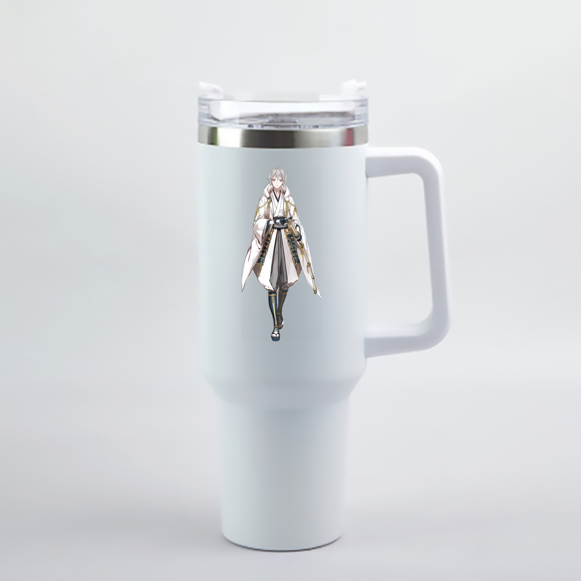 （画像用） 刀剣乱舞 Touken Ranbu 1200mL車用タンブラー - クリスタルステッカー（プラスチックストロー付き）