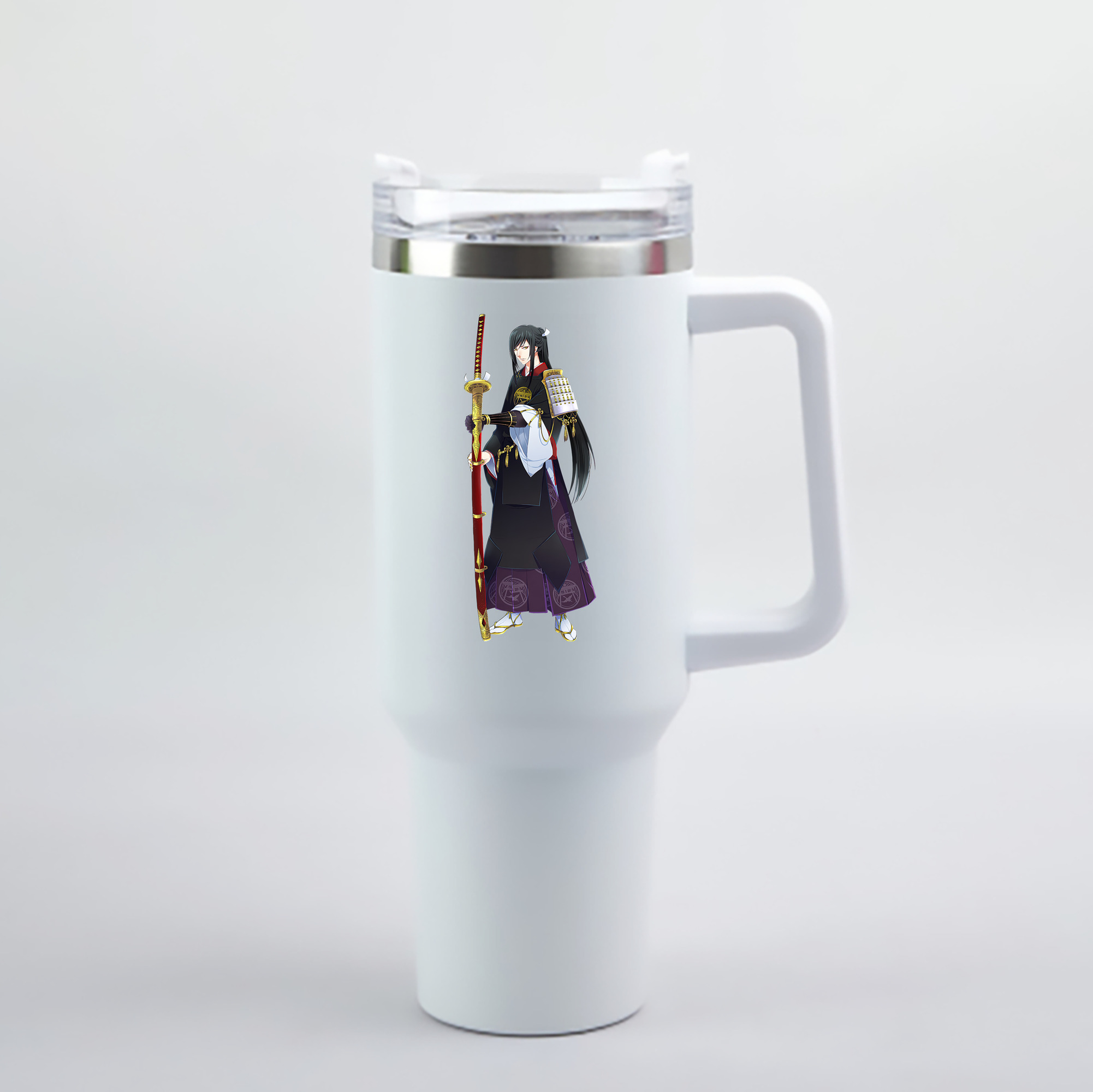 （画像用） 刀剣乱舞 Touken Ranbu 1200mL車用タンブラー - クリスタルステッカー（プラスチックストロー付き）