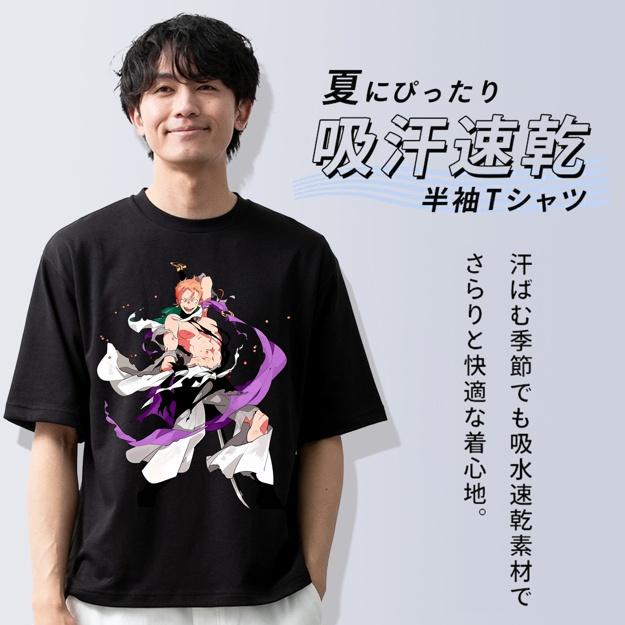 刀剣乱舞 Touken Ranbu 綿100％半袖Tシャツ（フロントプリント）