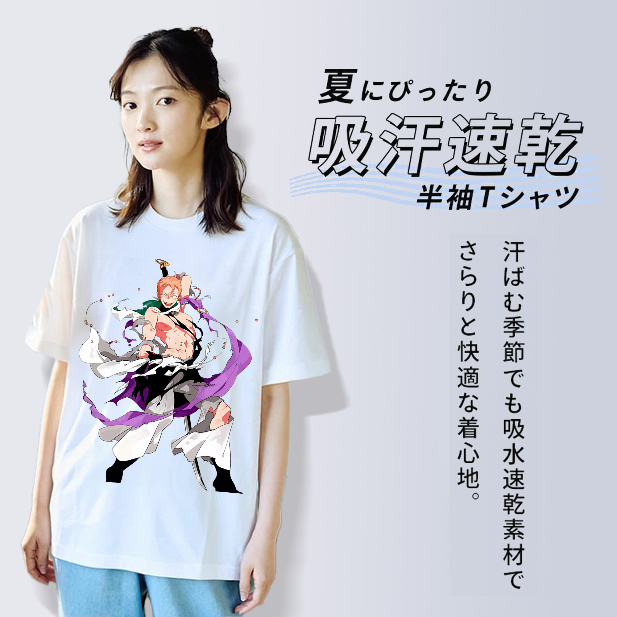 刀剣乱舞 Touken Ranbu 綿100％半袖Tシャツ（フロントプリント）