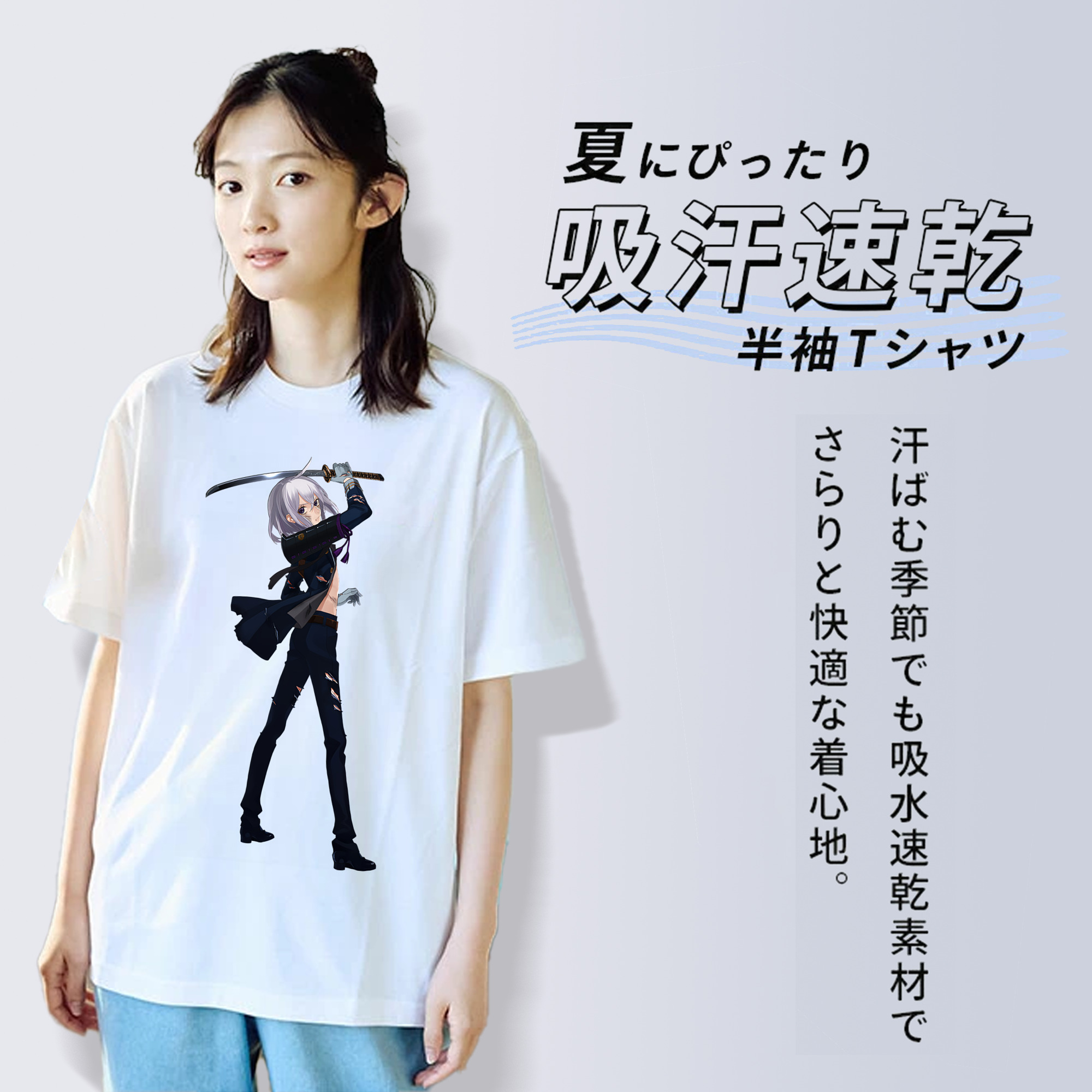 刀剣乱舞 Touken Ranbu 綿100％半袖Tシャツ（フロントプリント）