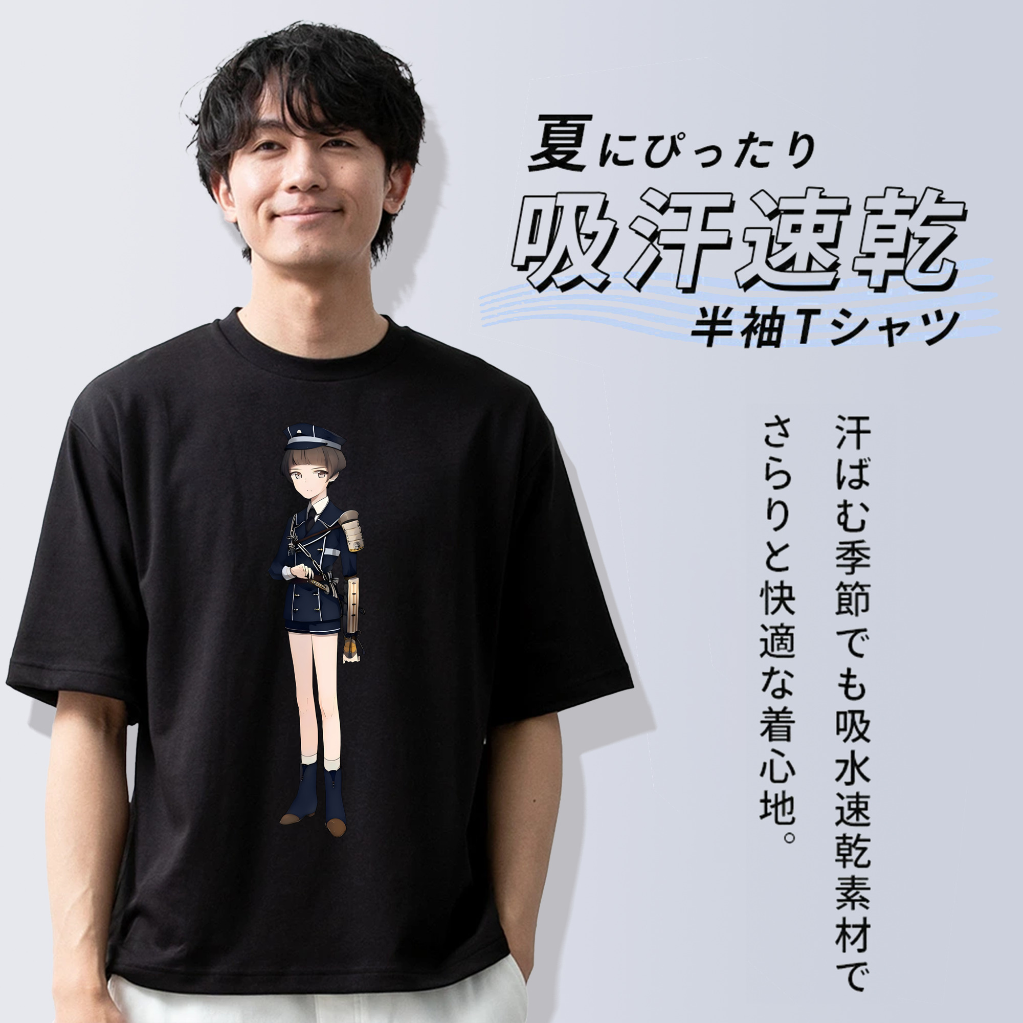 刀剣乱舞 Touken Ranbu 綿100％半袖Tシャツ（フロントプリント）