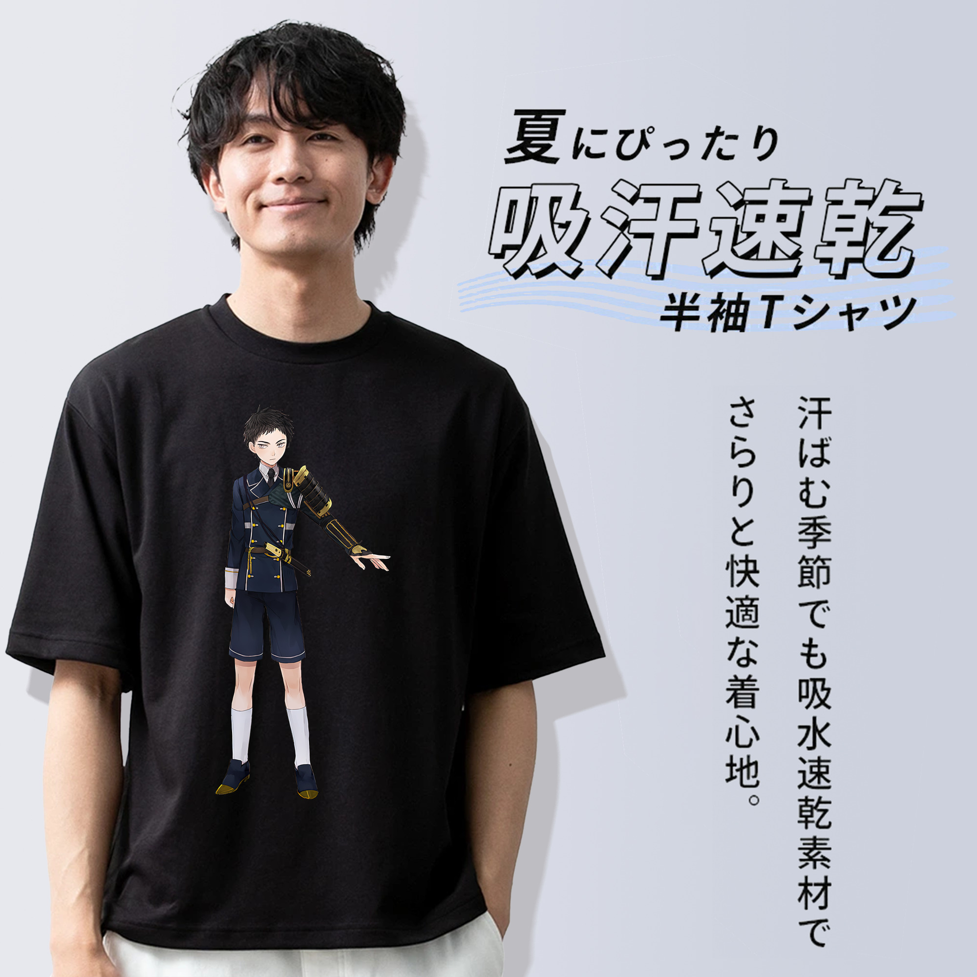 刀剣乱舞 Touken Ranbu 綿100％半袖Tシャツ（フロントプリント）