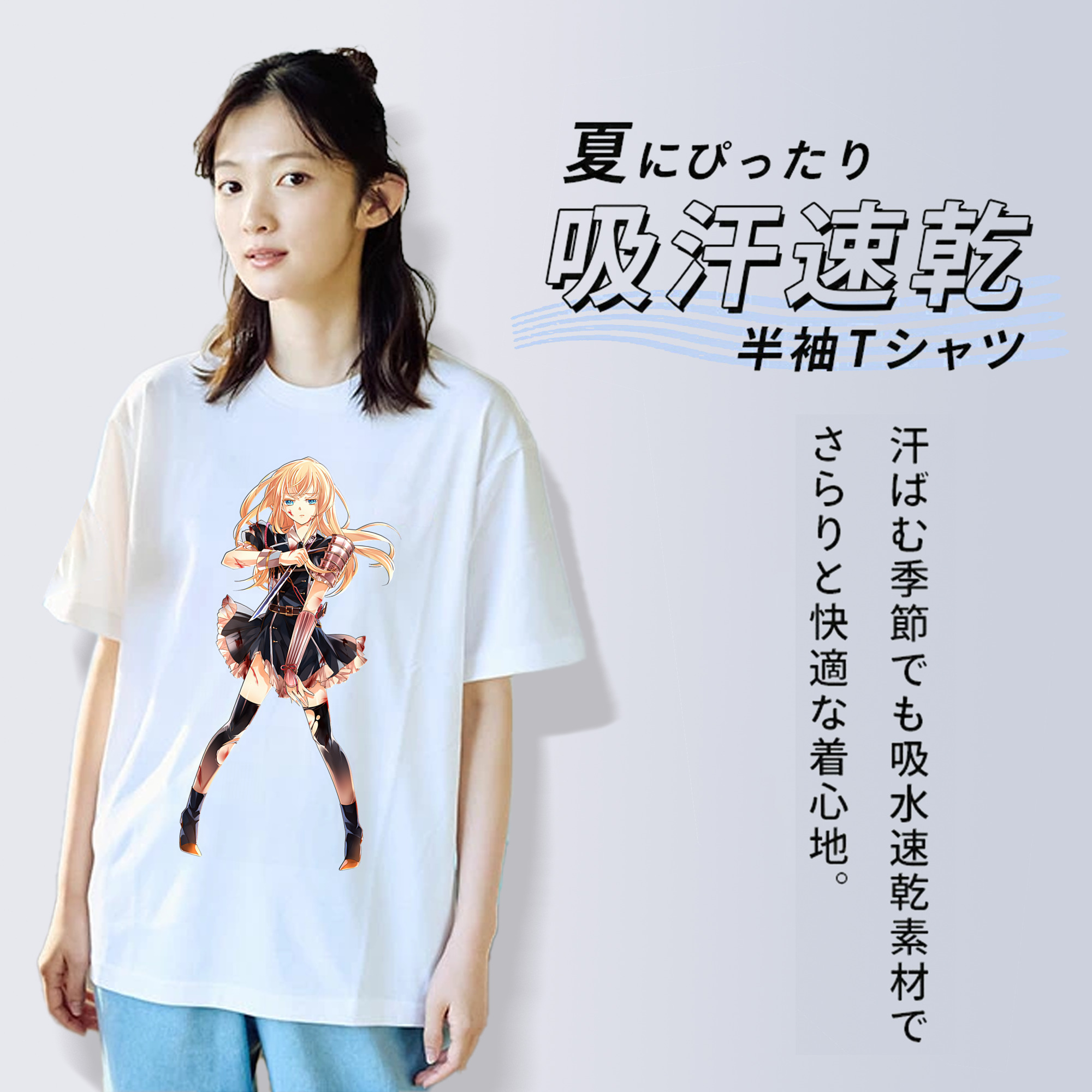 刀剣乱舞 Touken Ranbu 綿100％半袖Tシャツ（フロントプリント）