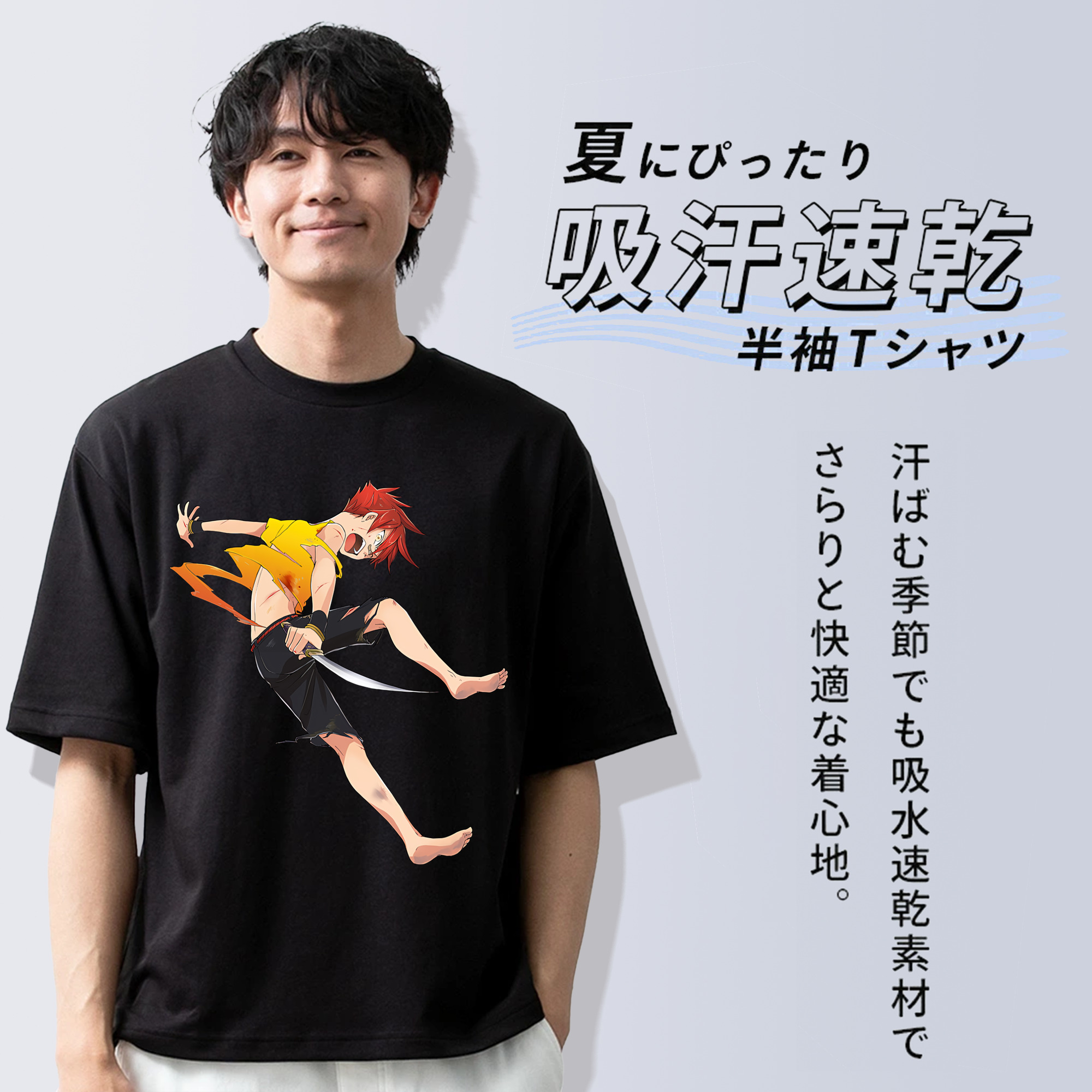 刀剣乱舞 Touken Ranbu 綿100％半袖Tシャツ（フロントプリント）