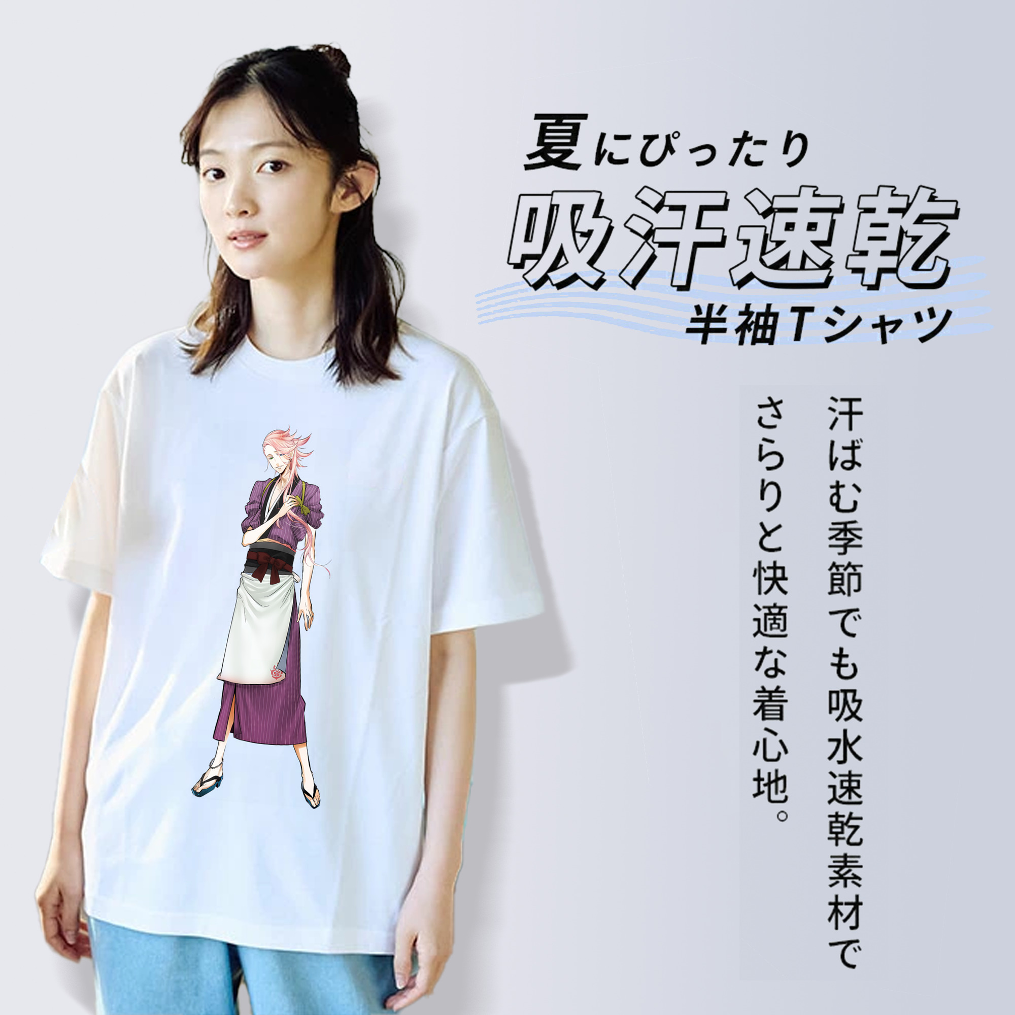 刀剣乱舞 Touken Ranbu 綿100％半袖Tシャツ（フロントプリント）