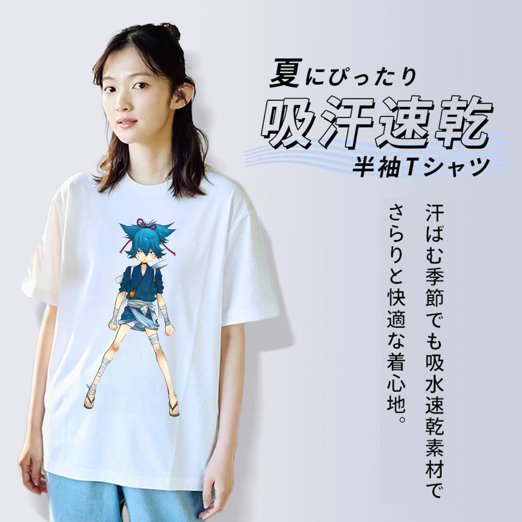 刀剣乱舞 Touken Ranbu 綿100％半袖Tシャツ（フロントプリント）