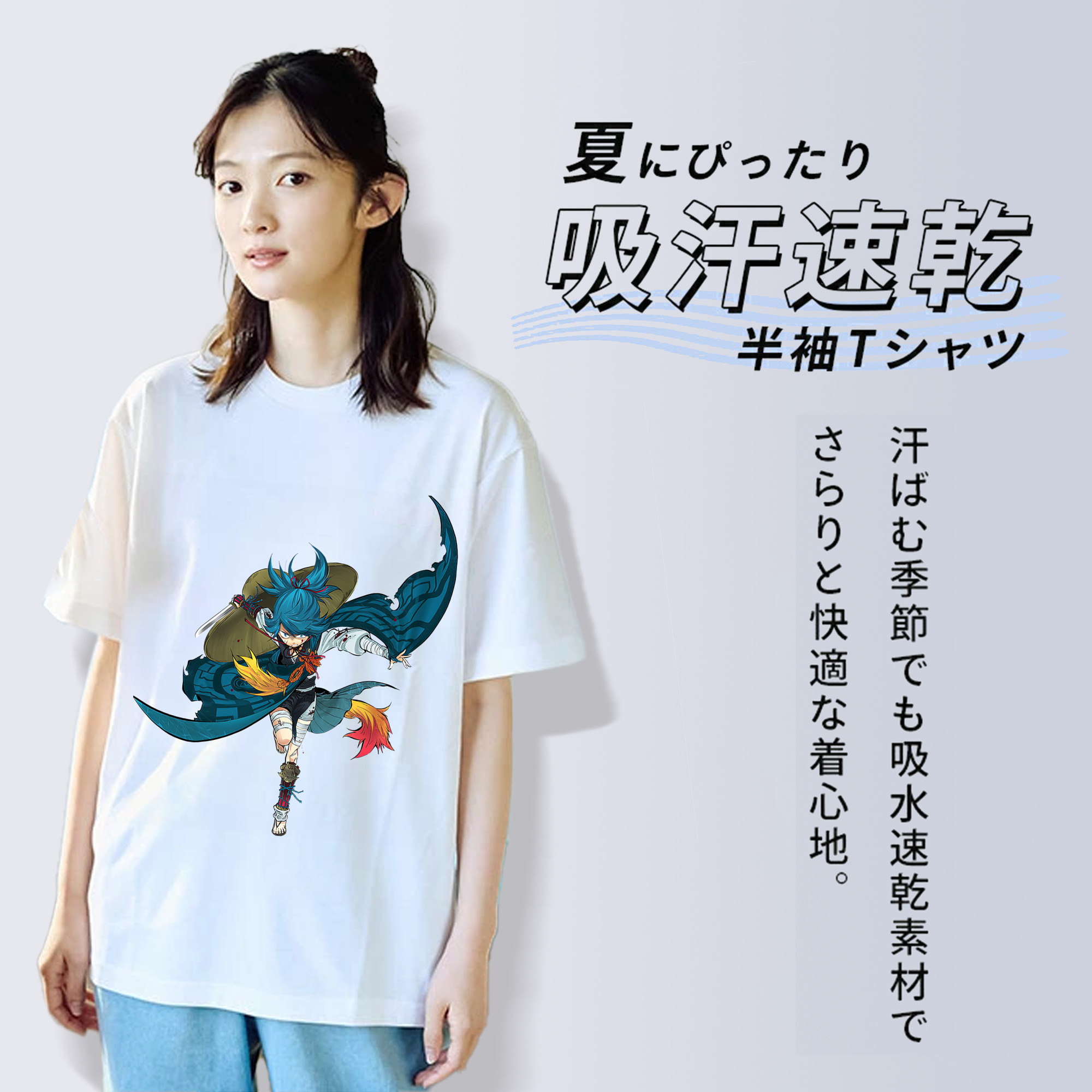 刀剣乱舞 Touken Ranbu 綿100％半袖Tシャツ（フロントプリント）