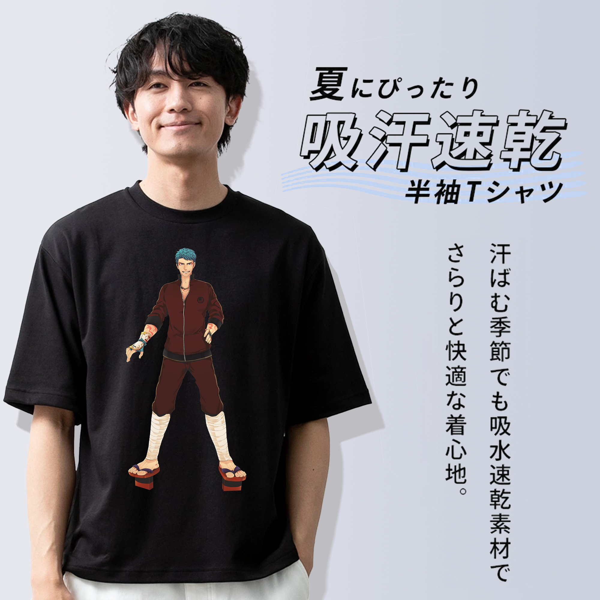 刀剣乱舞 Touken Ranbu 綿100％半袖Tシャツ（フロントプリント）