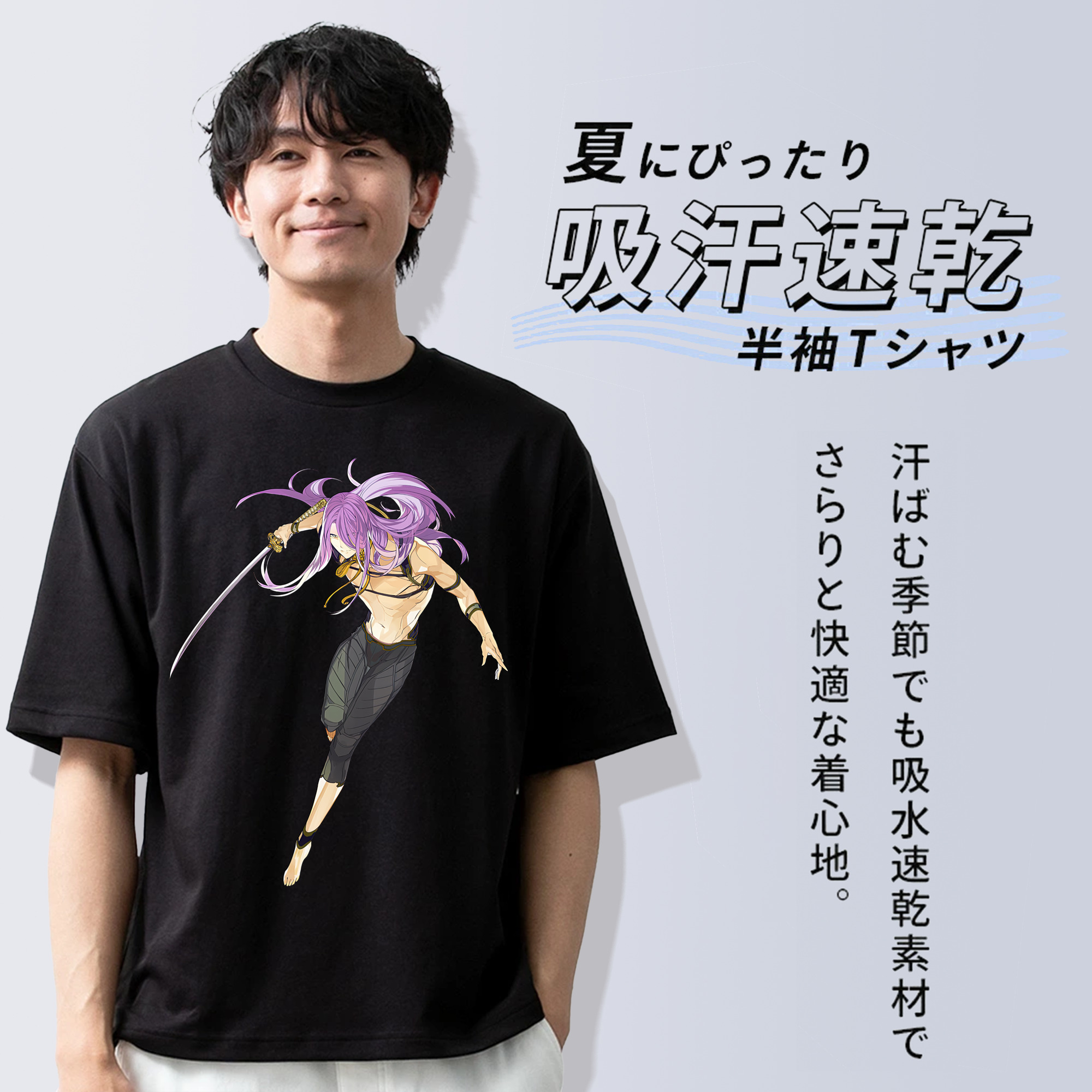 刀剣乱舞 Touken Ranbu 綿100％半袖Tシャツ（フロントプリント）