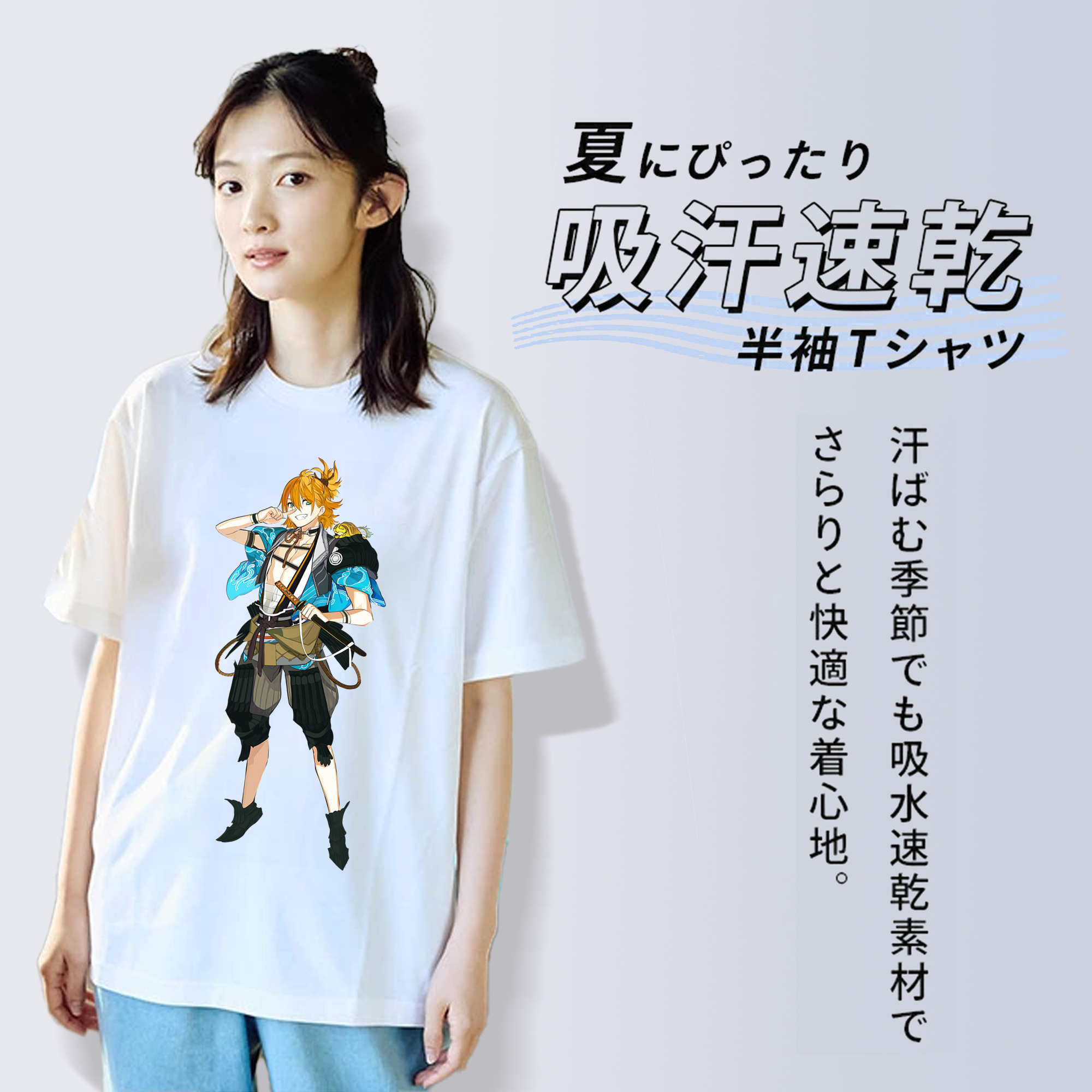 刀剣乱舞 Touken Ranbu 綿100％半袖Tシャツ（フロントプリント）